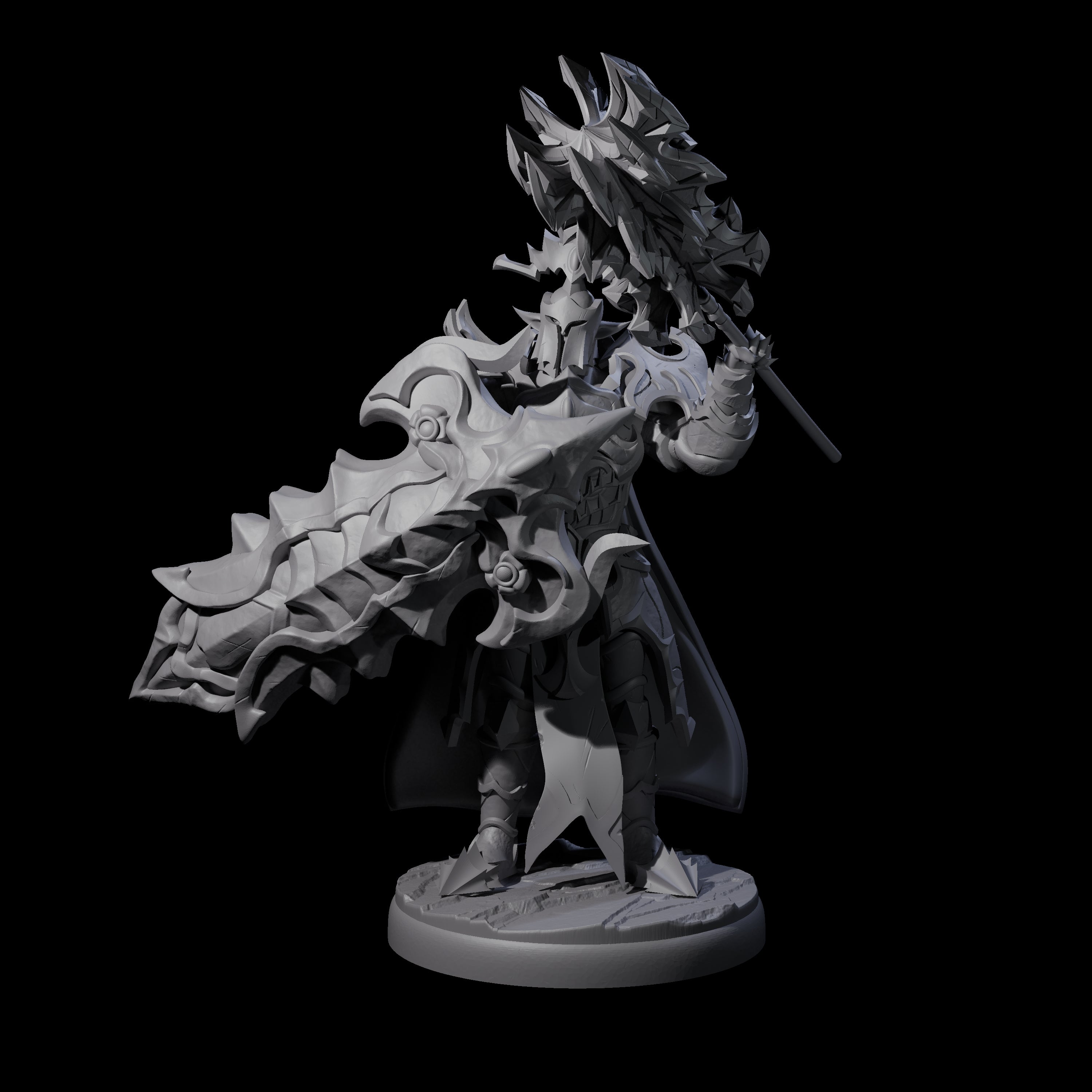 Hulking Dark Elf Sentinel G Miniature for Dungeons and Dragons, Pathfinder or other TTRPGs