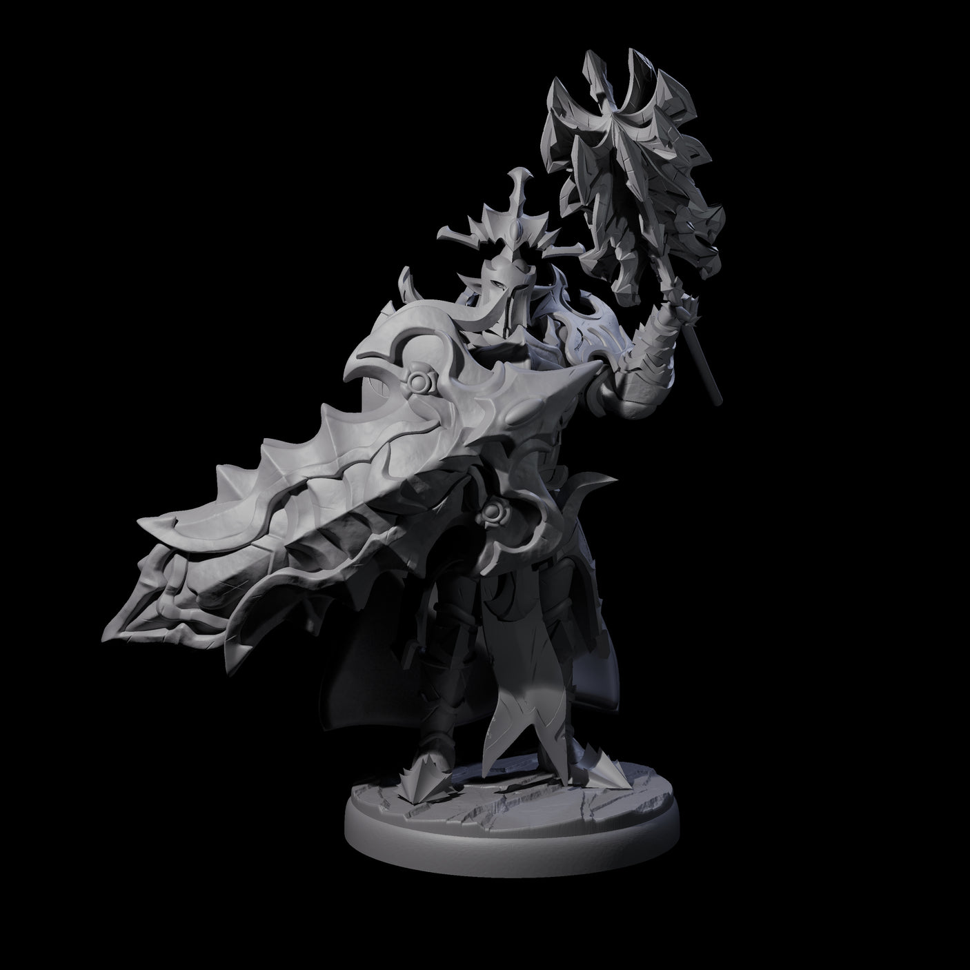 Hulking Dark Elf Sentinel G Miniature for Dungeons and Dragons, Pathfinder or other TTRPGs