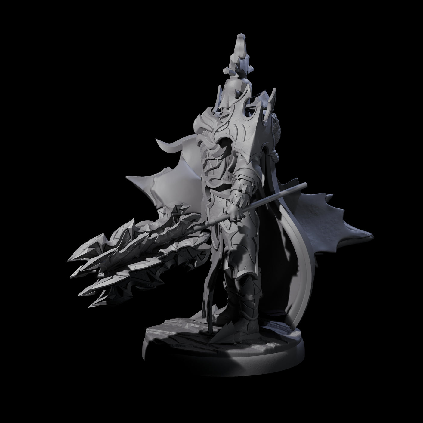 Hulking Dark Elf Sentinel H Miniature for Dungeons and Dragons, Pathfinder or other TTRPGs