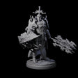 Hulking Dark Elf Sentinel H Miniature for Dungeons and Dragons, Pathfinder or other TTRPGs