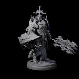 Hulking Dark Elf Sentinel H Miniature for Dungeons and Dragons, Pathfinder or other TTRPGs