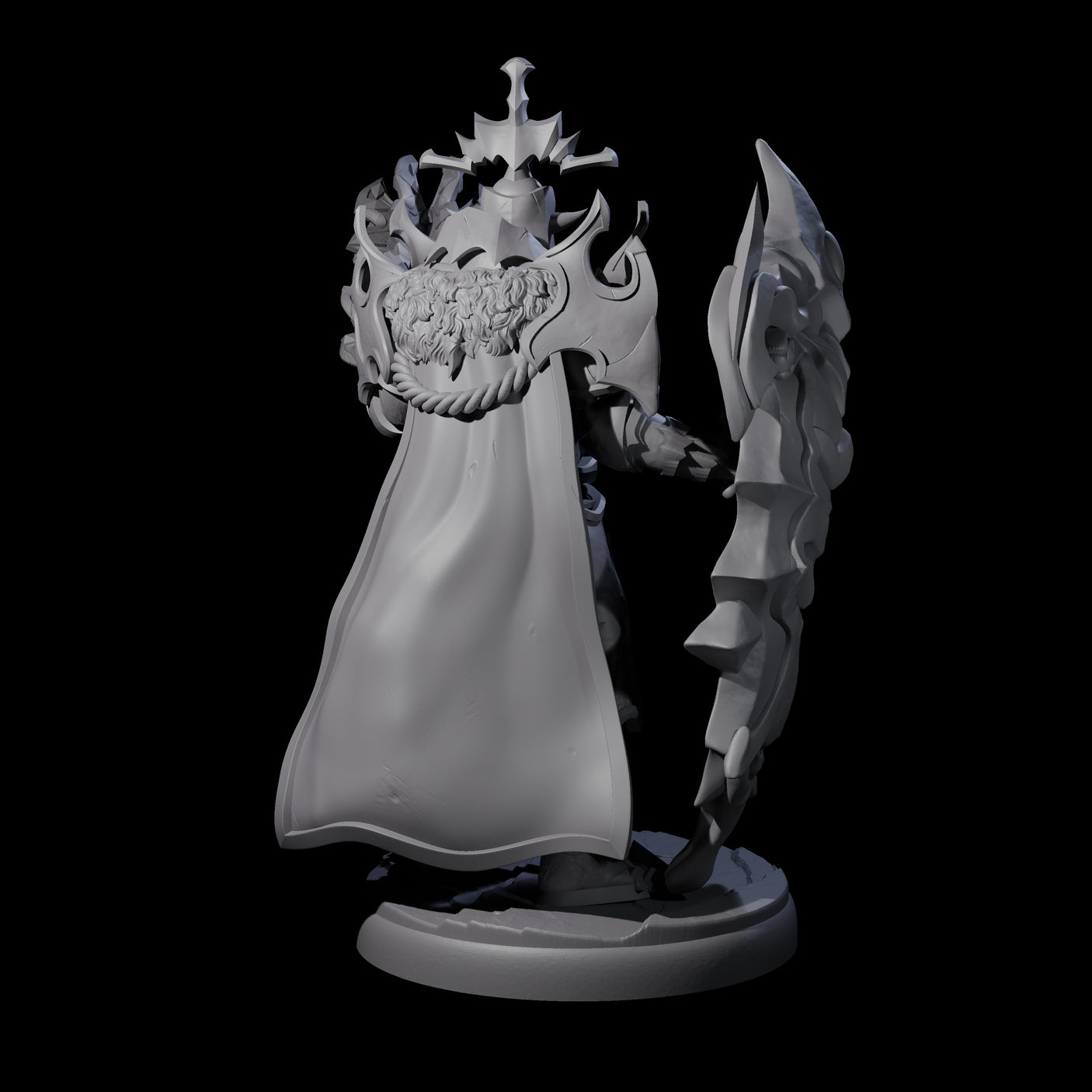 Hulking Dark Elf Sentinel K Miniature for Dungeons and Dragons, Pathfinder or other TTRPGs