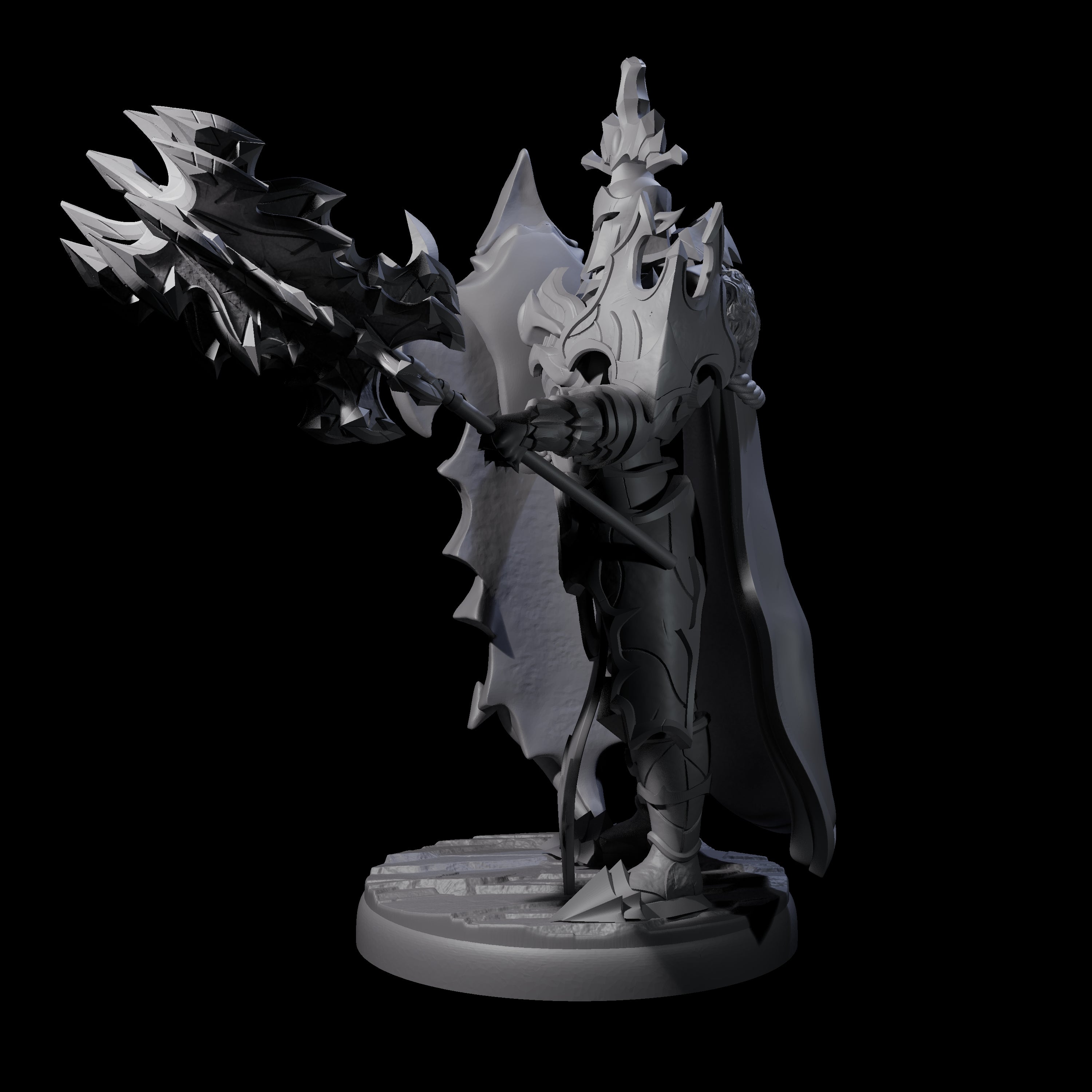 Hulking Dark Elf Sentinel K Miniature for Dungeons and Dragons, Pathfinder or other TTRPGs