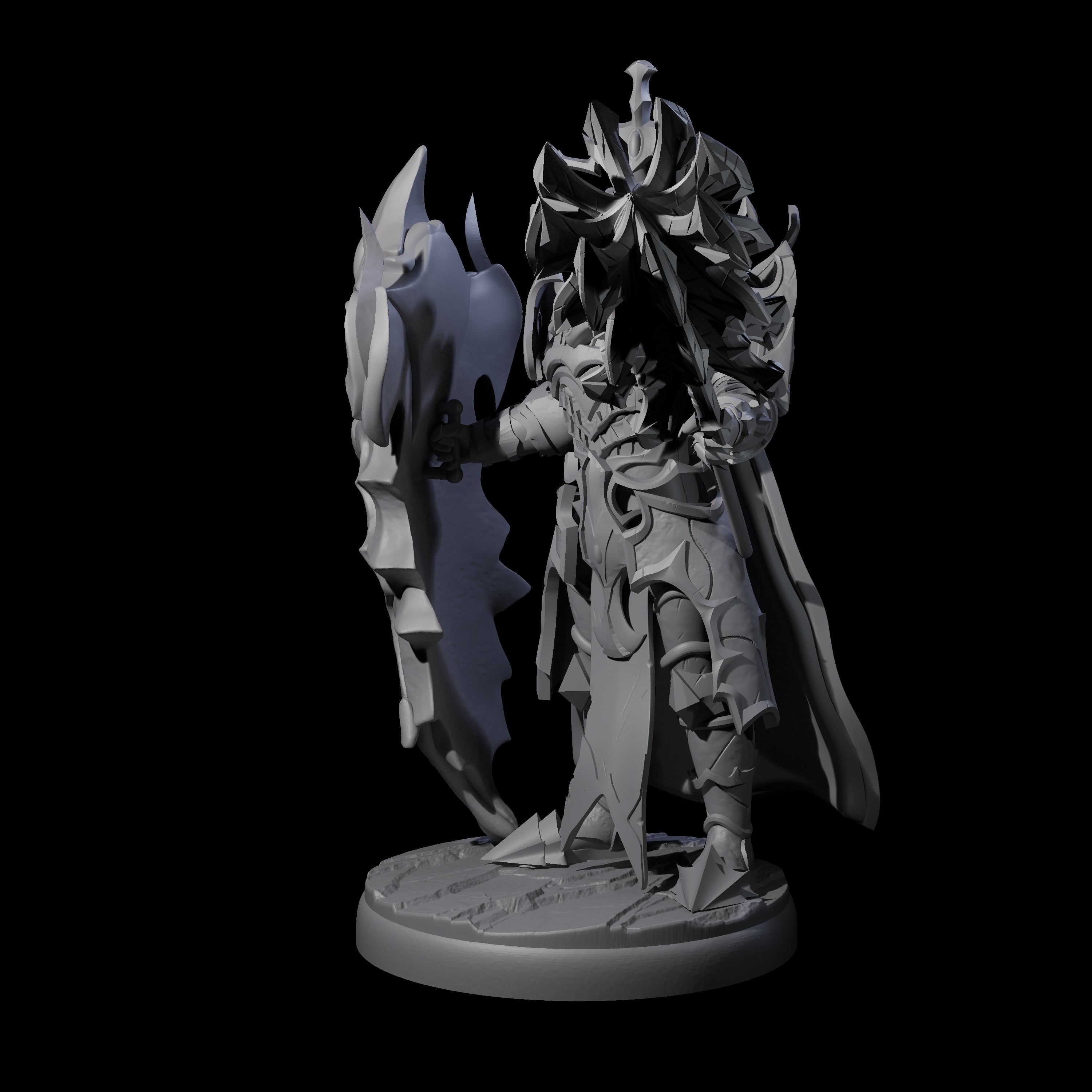 Hulking Dark Elf Sentinel K Miniature for Dungeons and Dragons, Pathfinder or other TTRPGs