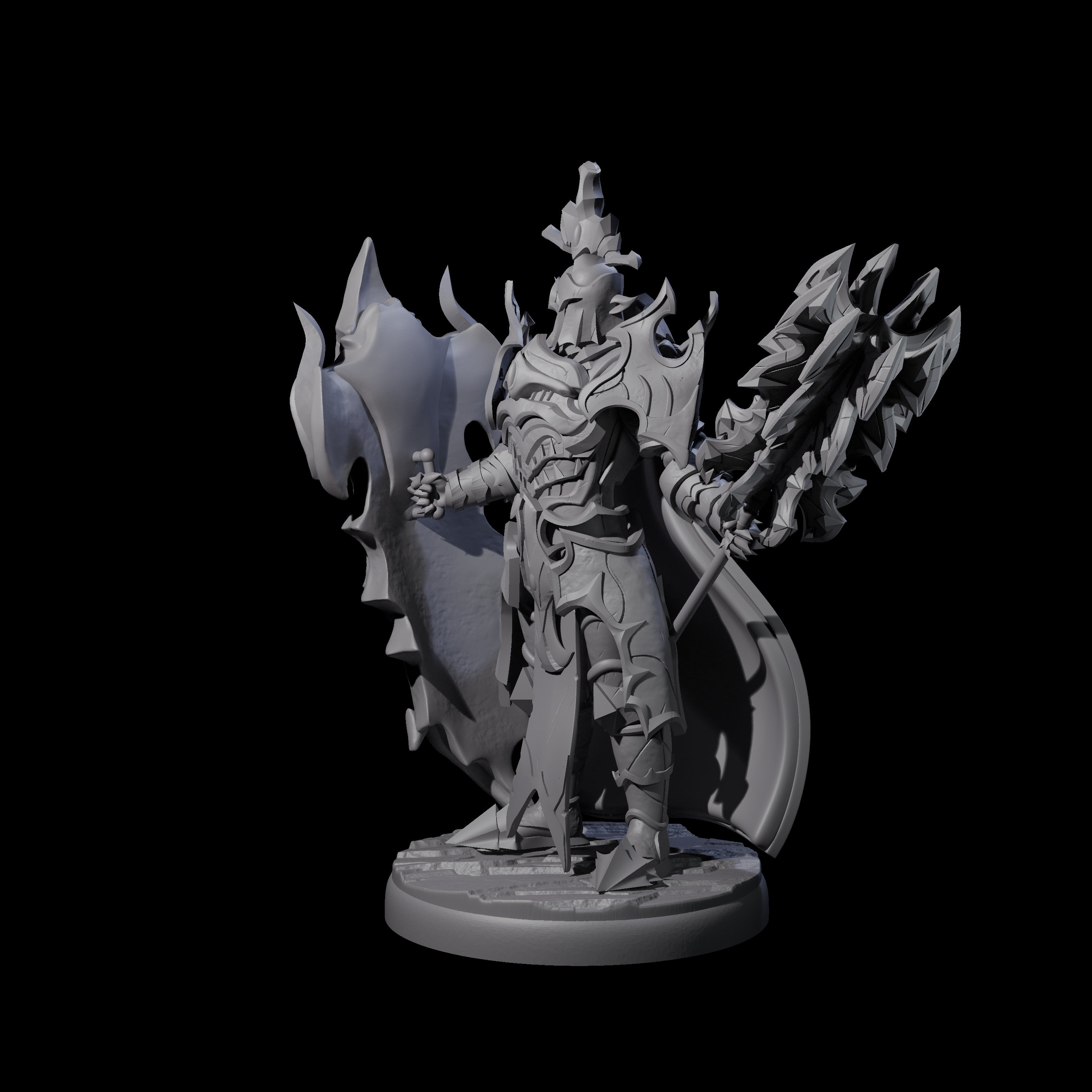 Hulking Dark Elf Sentinel L Miniature for Dungeons and Dragons, Pathfinder or other TTRPGs