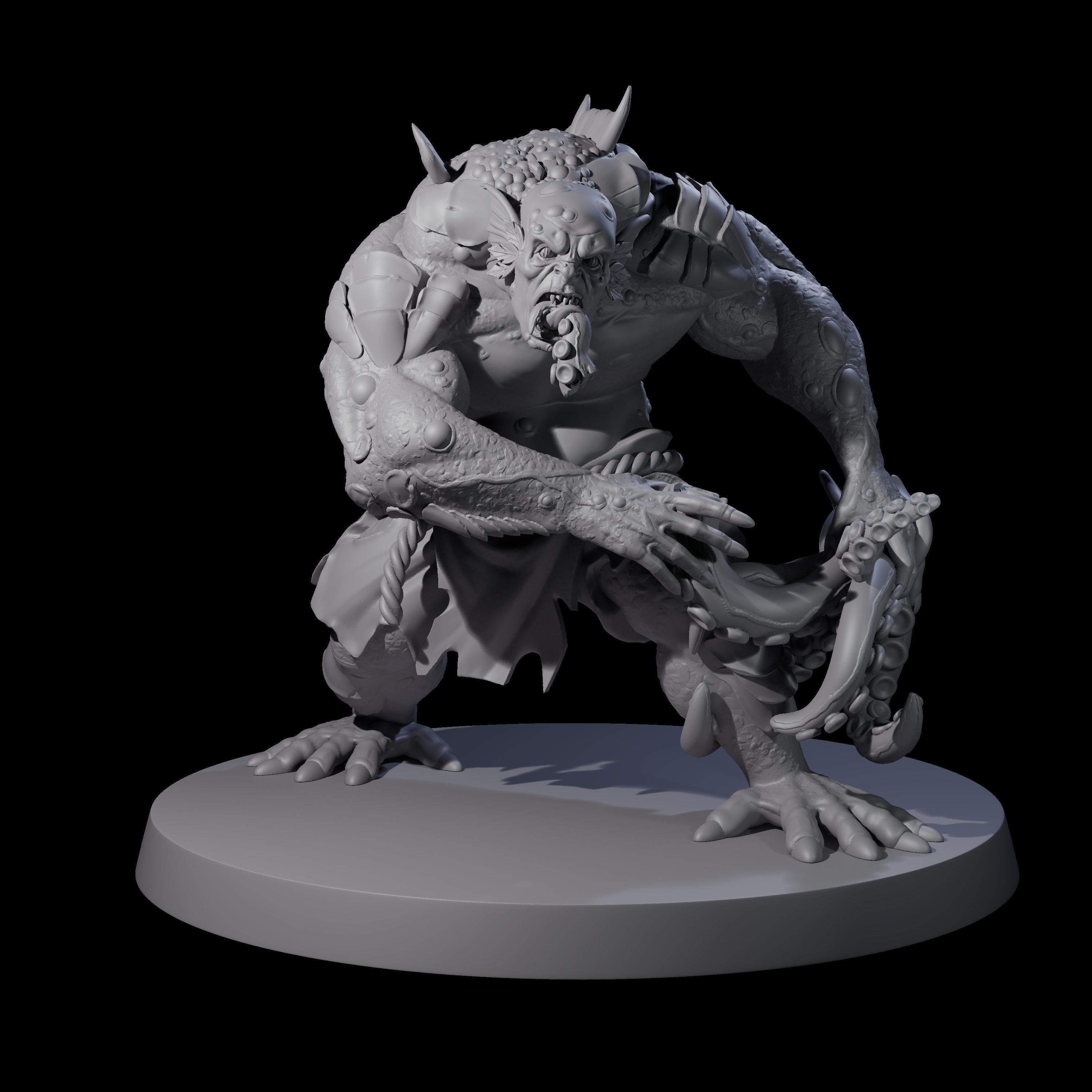 Hulking Deep One Miniature for Dungeons and Dragons, Pathfinder or other TTRPGs