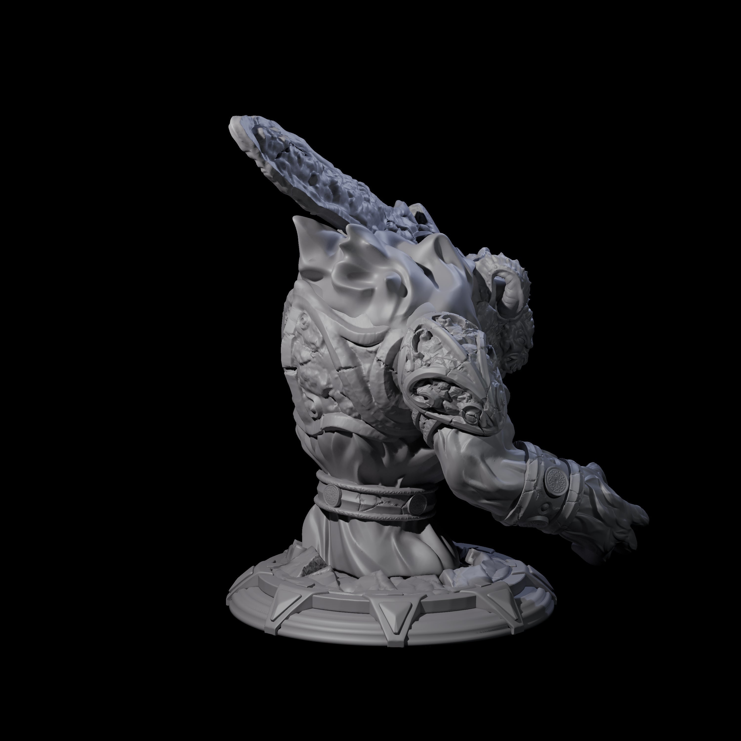 Hulking Djinni Miniature for Dungeons and Dragons, Pathfinder or other TTRPGs