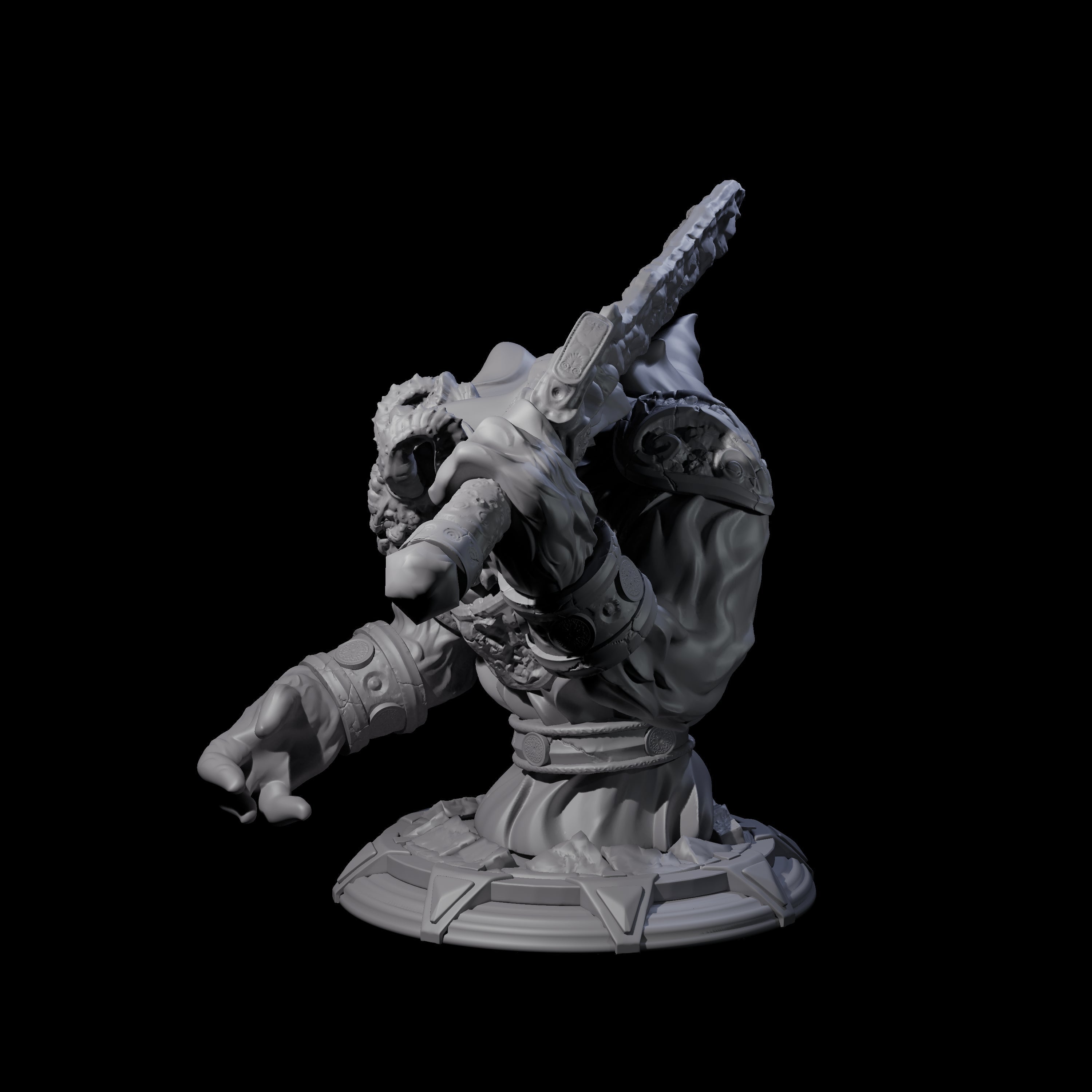 Hulking Djinni Miniature for Dungeons and Dragons, Pathfinder or other TTRPGs