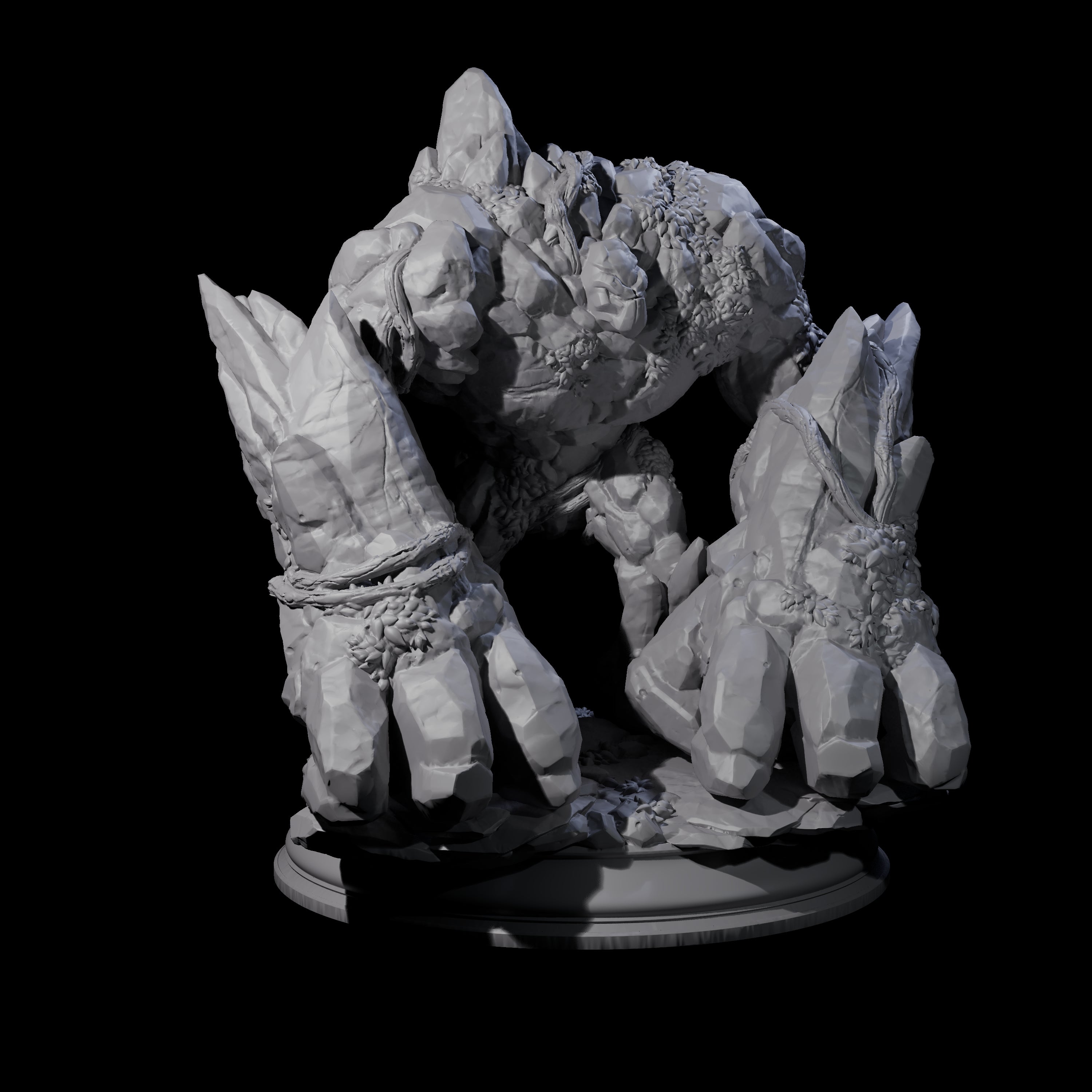 Hulking Earth Elemental Golem Miniature for Dungeons and Dragons, Pathfinder or other TTRPGs