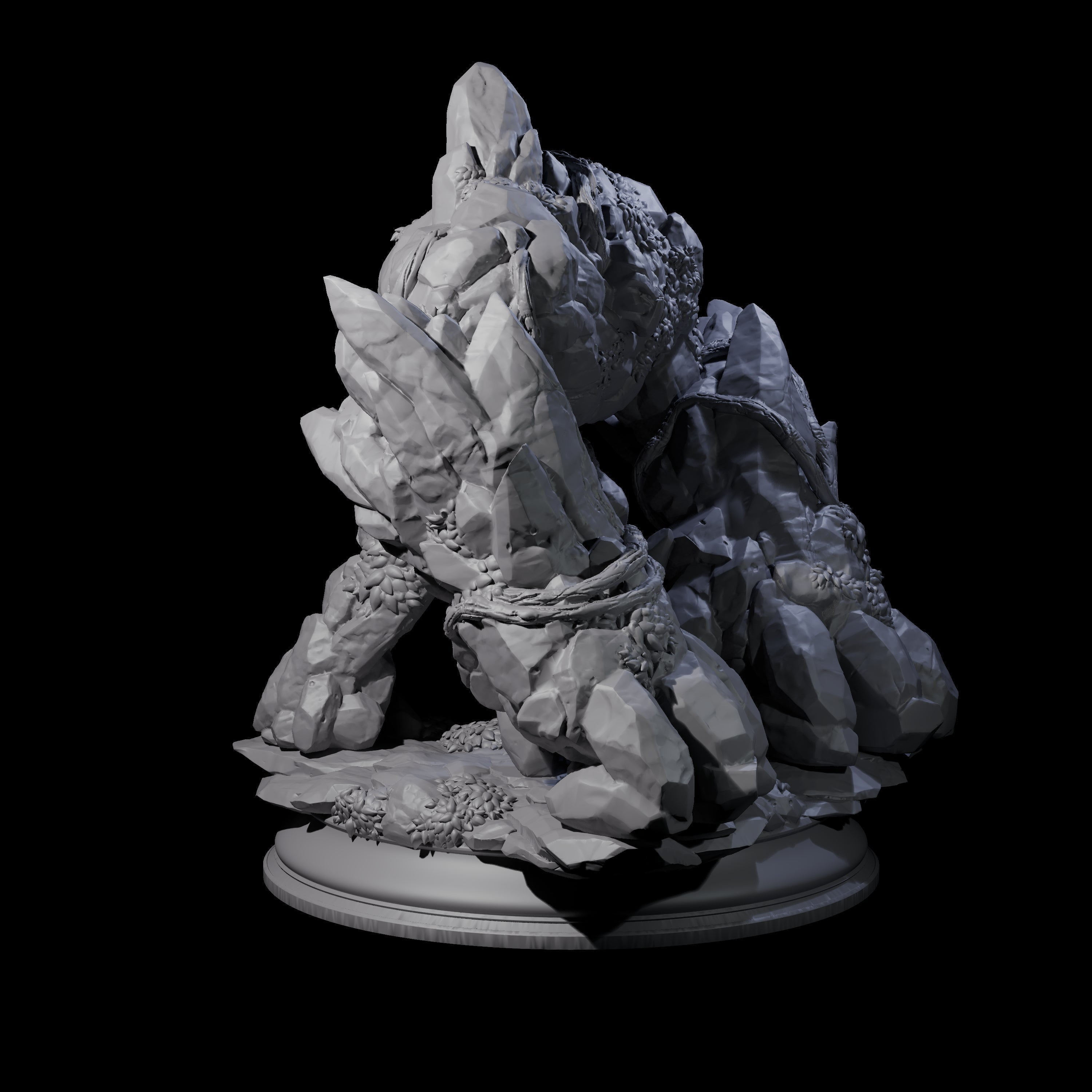 Hulking Earth Elemental Golem Miniature for Dungeons and Dragons, Pathfinder or other TTRPGs