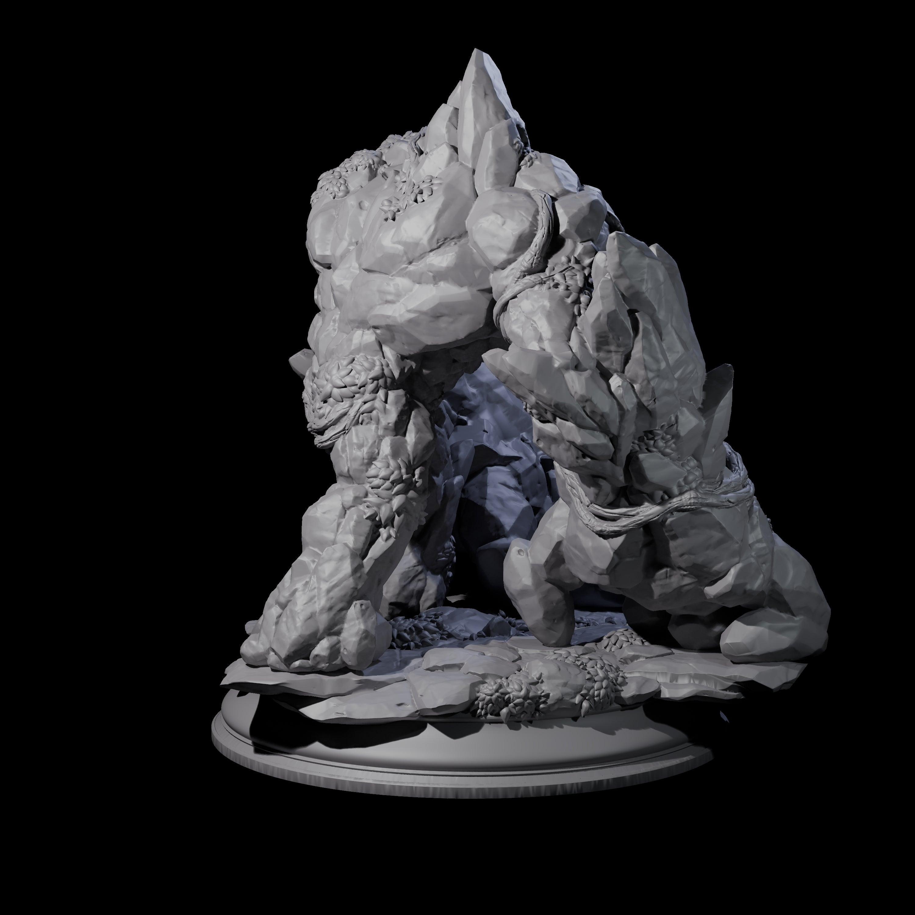 Hulking Earth Elemental Golem Miniature for Dungeons and Dragons, Pathfinder or other TTRPGs