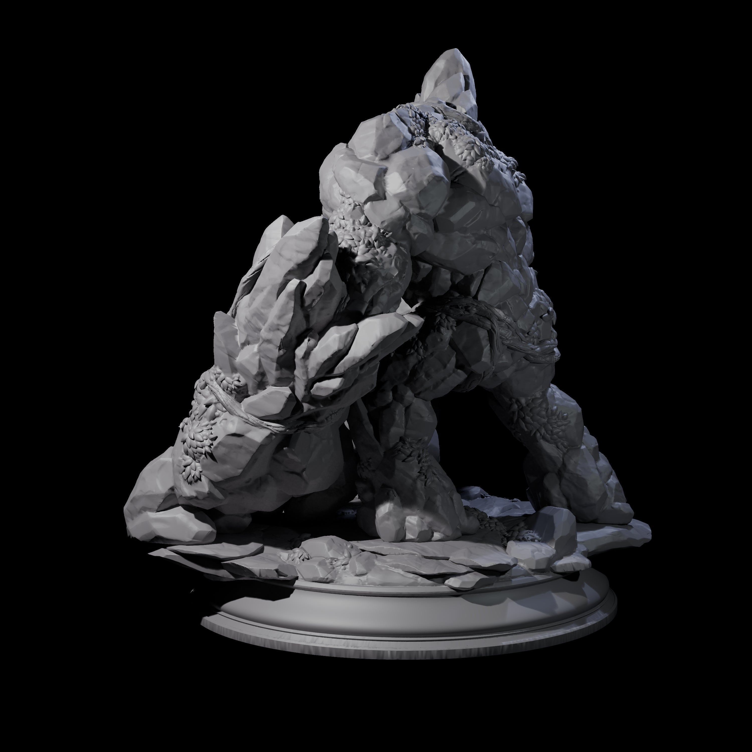 Hulking Earth Elemental Golem Miniature for Dungeons and Dragons, Pathfinder or other TTRPGs