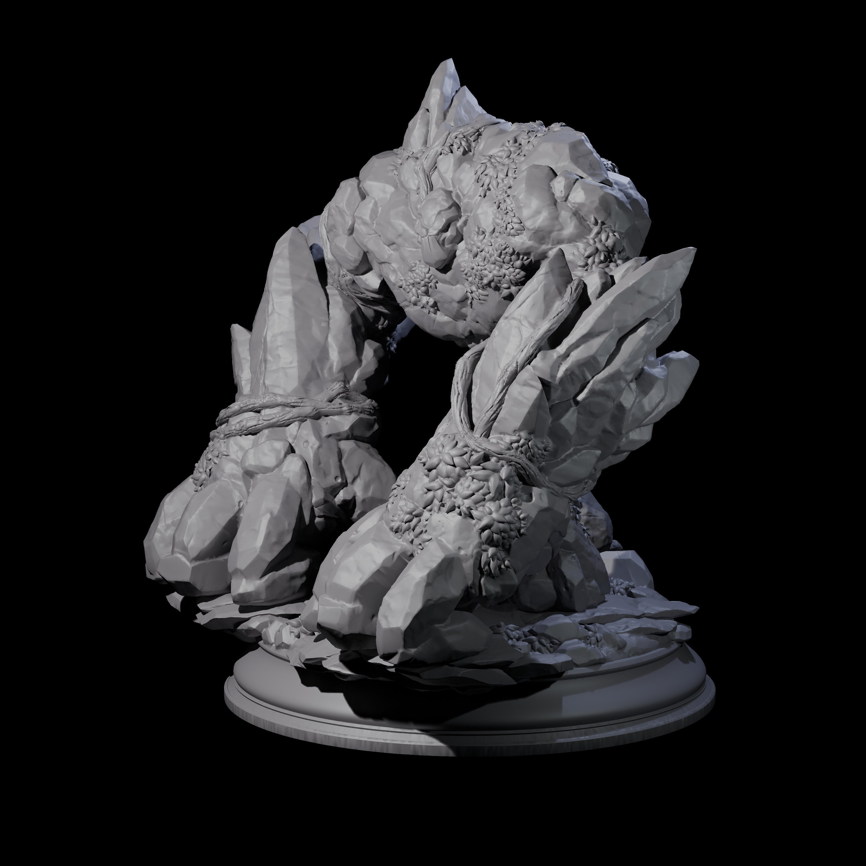 Hulking Earth Elemental Golem Miniature for Dungeons and Dragons, Pathfinder or other TTRPGs