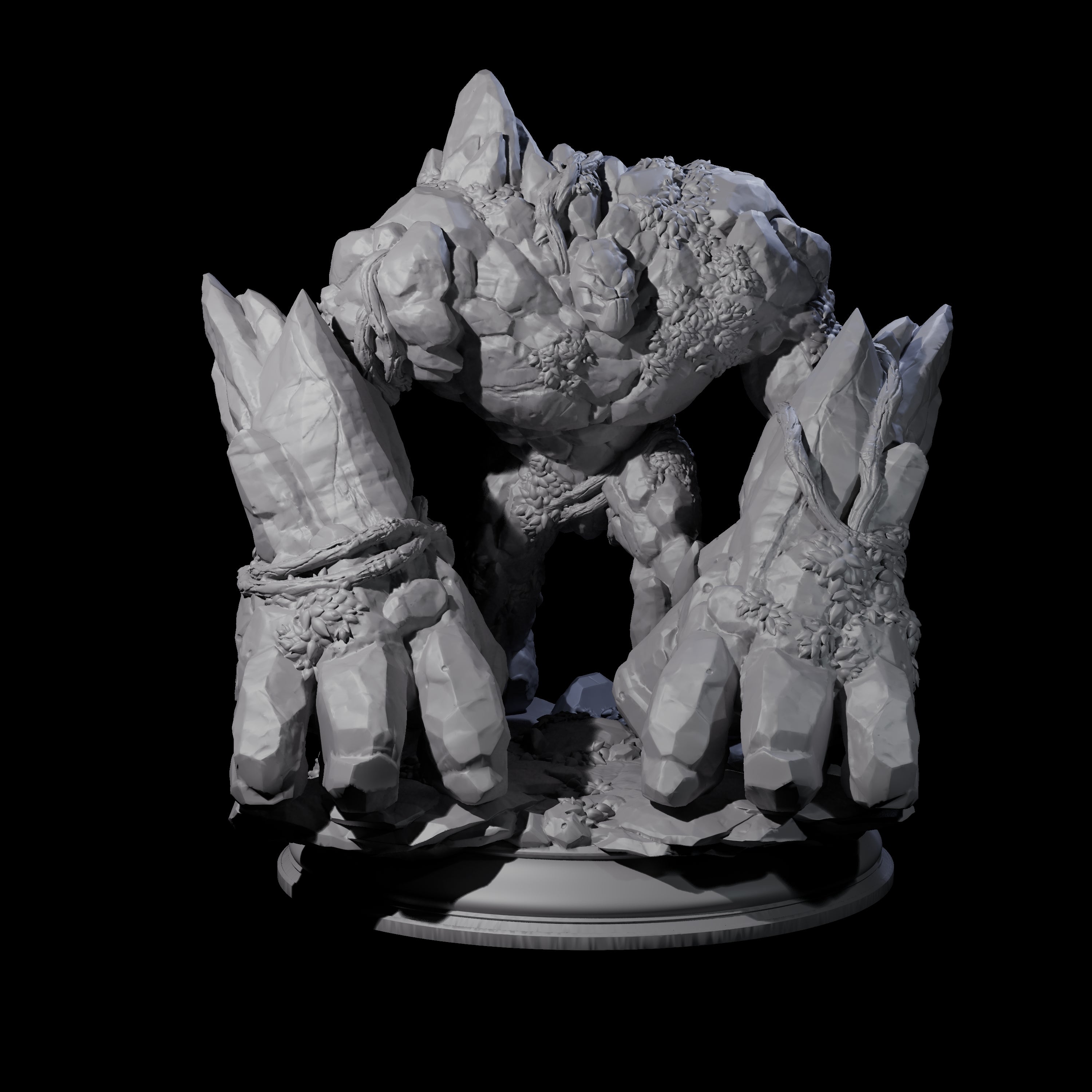 Hulking Earth Elemental Golem Miniature for Dungeons and Dragons, Pathfinder or other TTRPGs