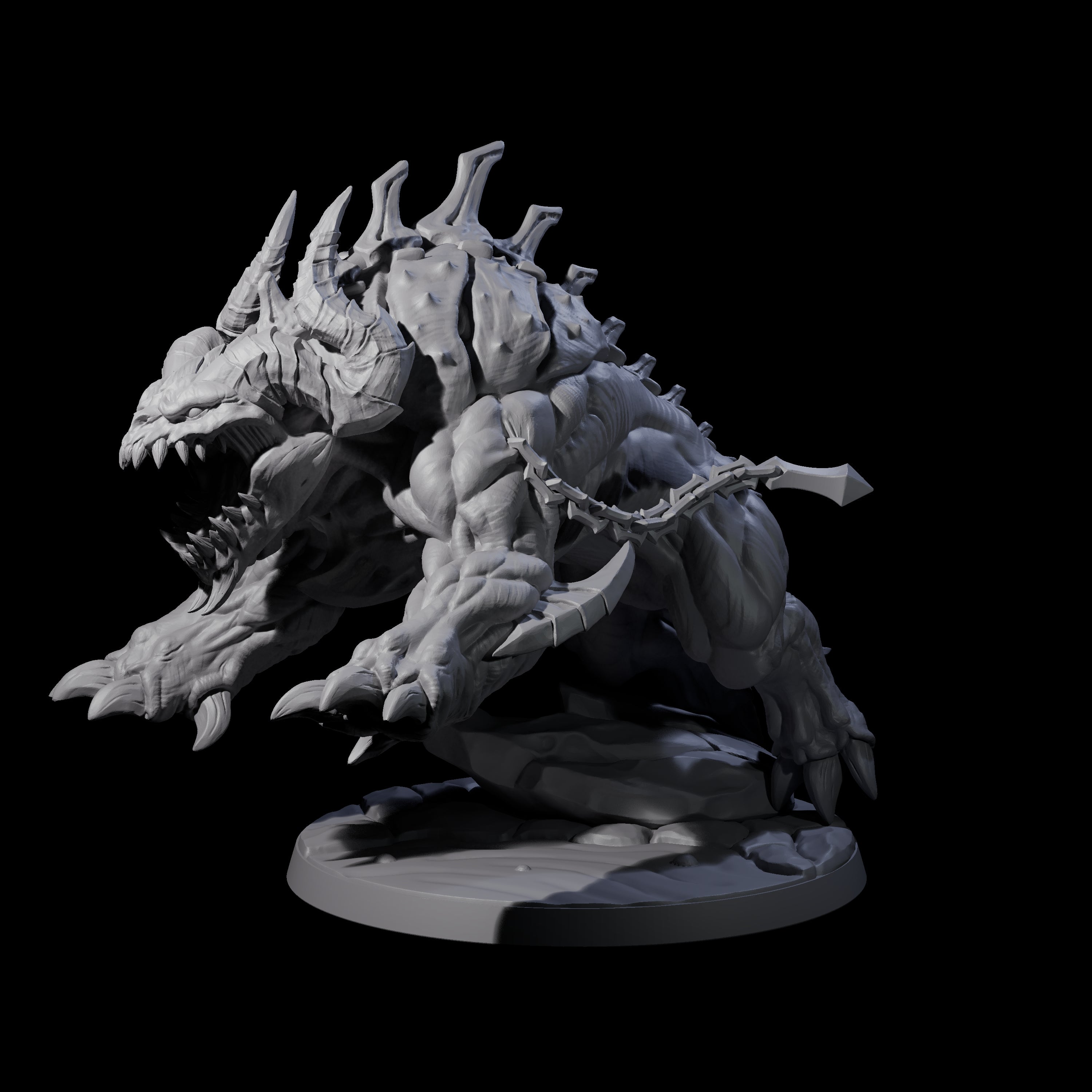 Hulking Hellhound A Miniature for Dungeons and Dragons, Pathfinder or other TTRPGs