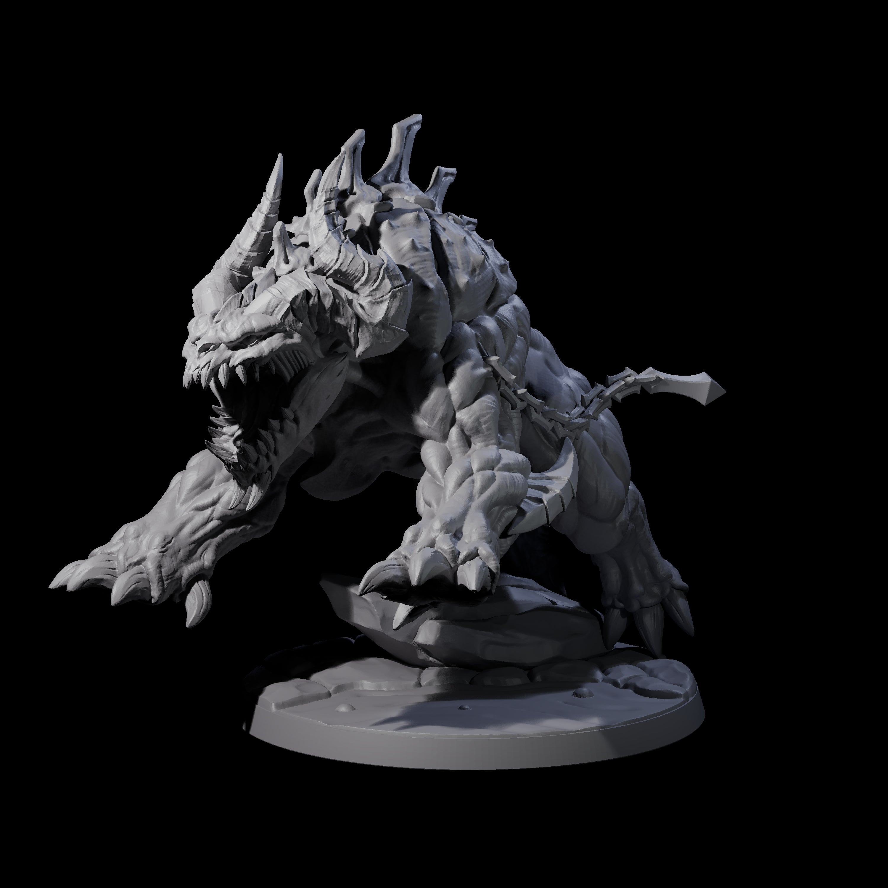 Hulking Hellhound A Miniature for Dungeons and Dragons, Pathfinder or other TTRPGs