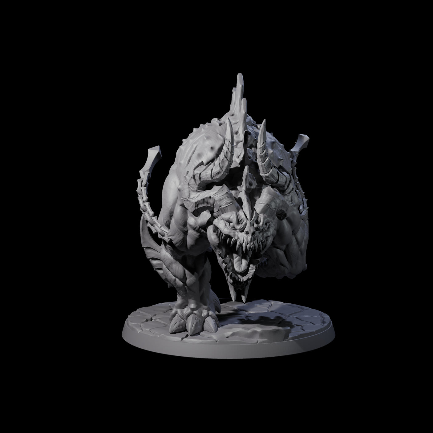 Hulking Hellhound B Miniature for Dungeons and Dragons, Pathfinder or other TTRPGs