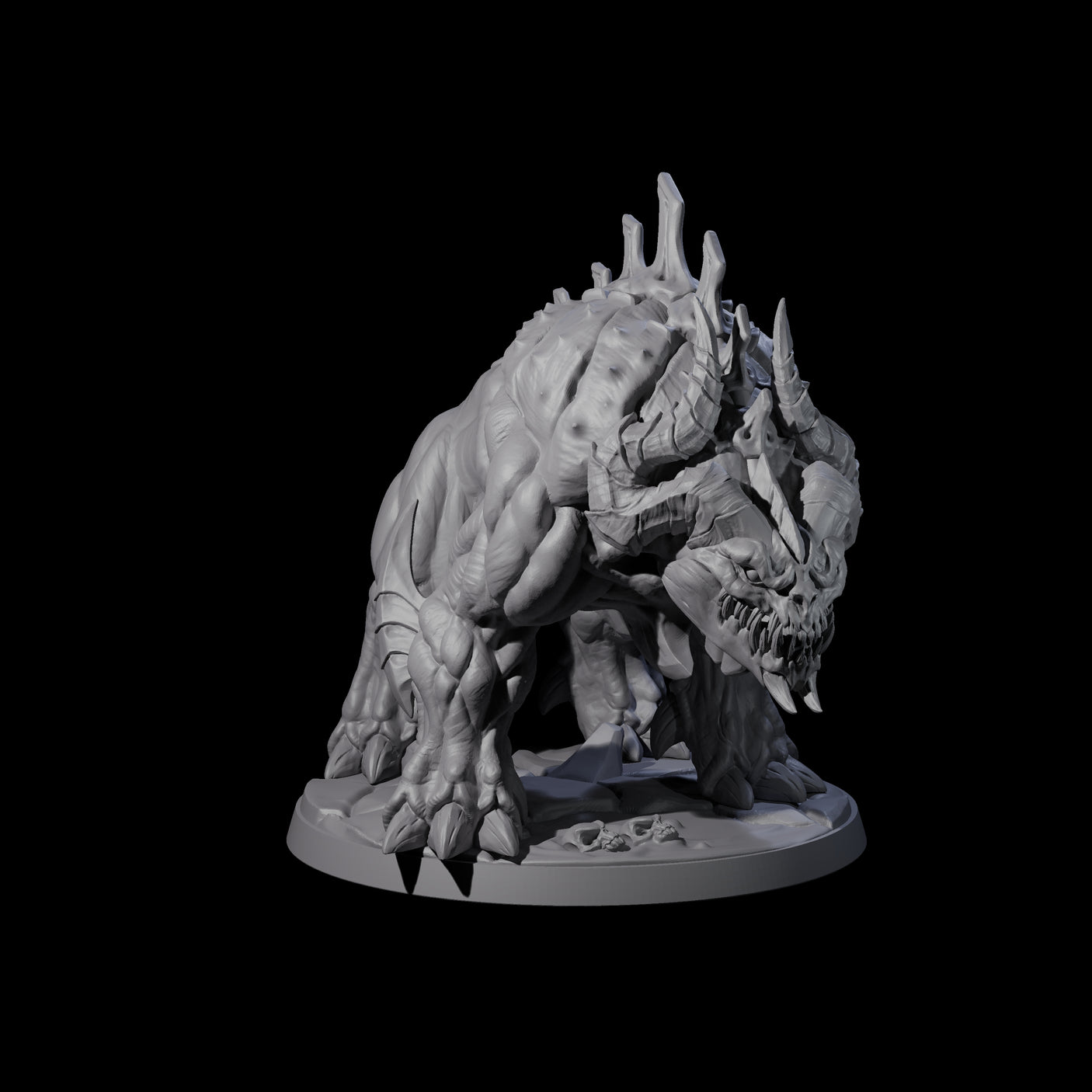 Hulking Hellhound D Miniature for Dungeons and Dragons, Pathfinder or other TTRPGs