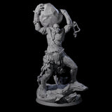 Hulking Hill Giant Hurler Miniature for Dungeons and Dragons, Pathfinder or other TTRPGs