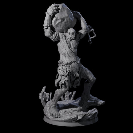Hulking Hill Giant Hurler Miniature for Dungeons and Dragons, Pathfinder or other TTRPGs