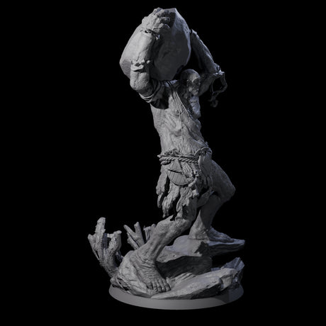Hulking Hill Giant Hurler Miniature for Dungeons and Dragons, Pathfinder or other TTRPGs
