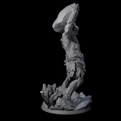 Hulking Hill Giant Hurler Miniature for Dungeons and Dragons, Pathfinder or other TTRPGs