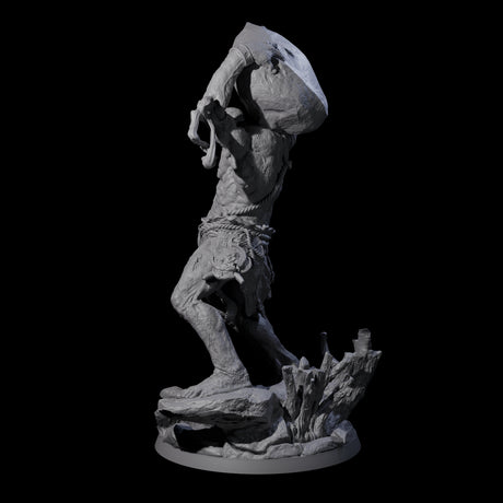 Hulking Hill Giant Hurler Miniature for Dungeons and Dragons, Pathfinder or other TTRPGs