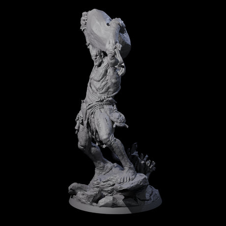 Hulking Hill Giant Hurler Miniature for Dungeons and Dragons, Pathfinder or other TTRPGs