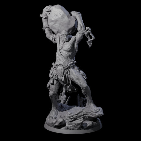 Hulking Hill Giant Hurler Miniature for Dungeons and Dragons, Pathfinder or other TTRPGs