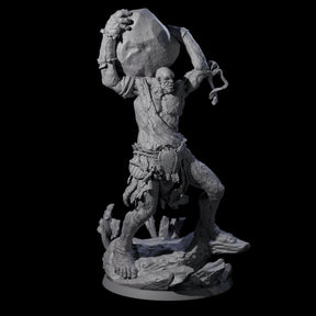 Hulking Hill Giant Hurler Miniature for Dungeons and Dragons, Pathfinder or other TTRPGs