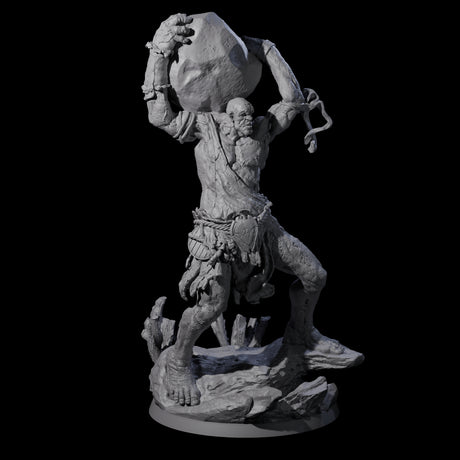 Hulking Hill Giant Hurler Miniature for Dungeons and Dragons, Pathfinder or other TTRPGs