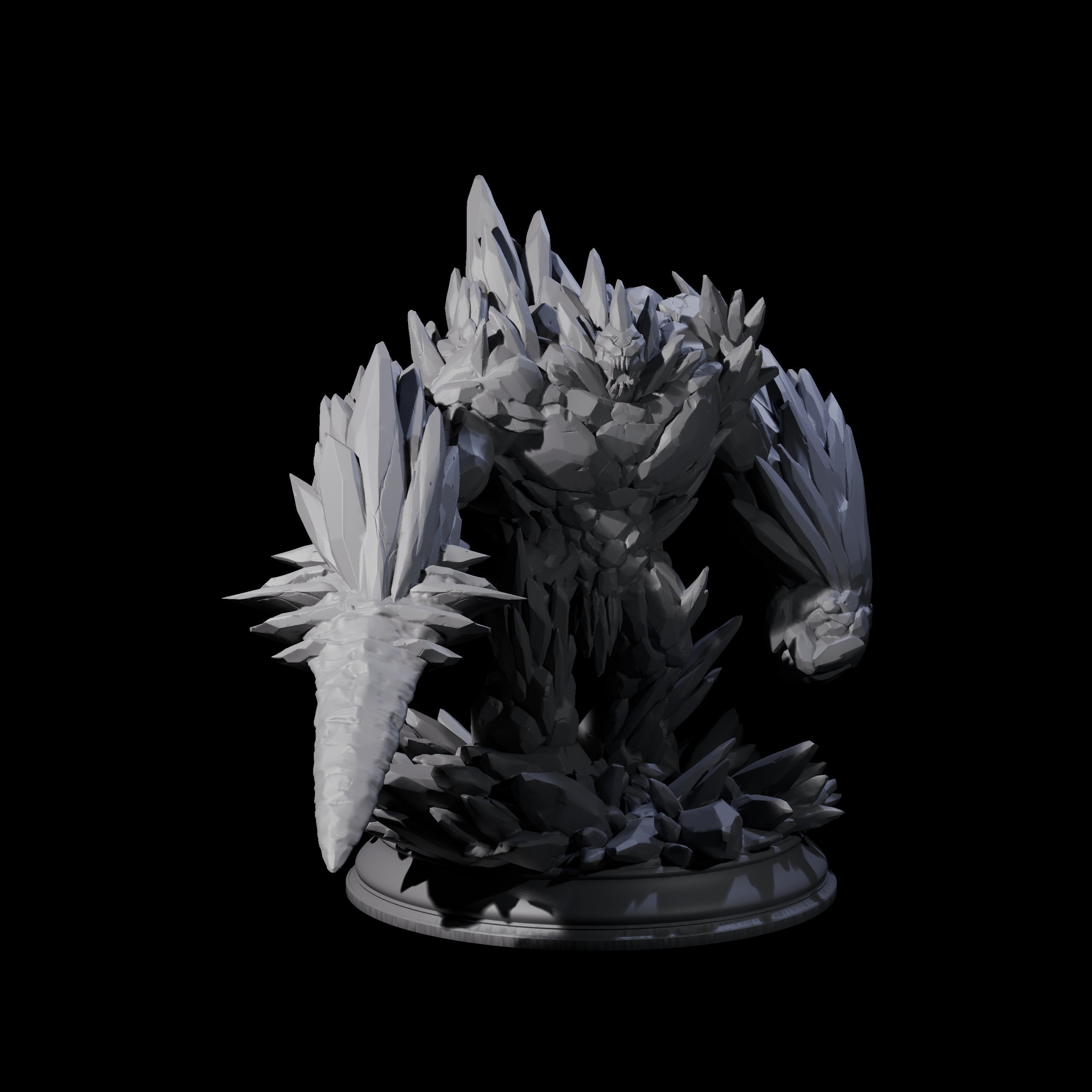 Hulking Ice Elemental Golem Miniature for Dungeons and Dragons, Pathfinder or other TTRPGs