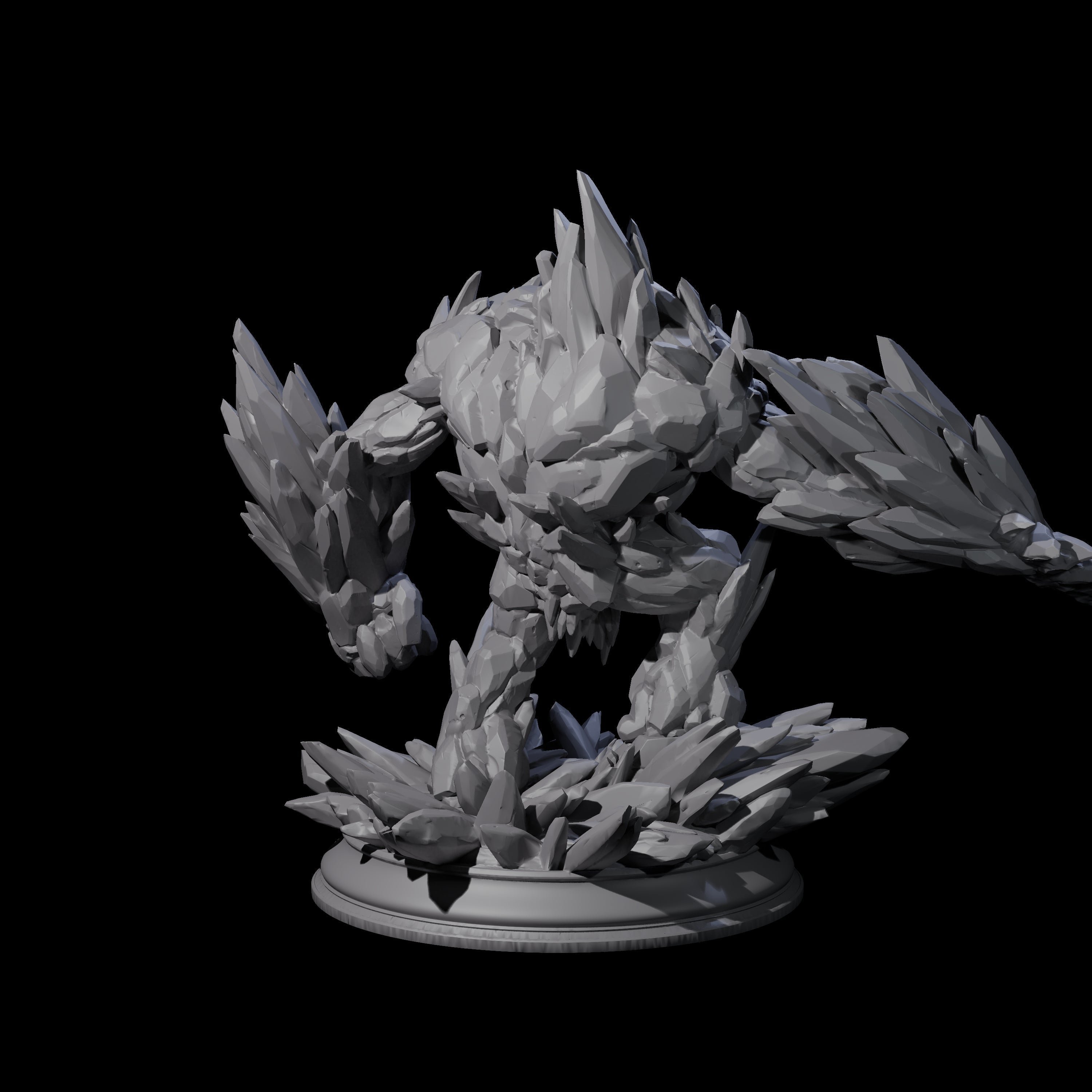 Hulking Ice Elemental Golem Miniature for Dungeons and Dragons, Pathfinder or other TTRPGs