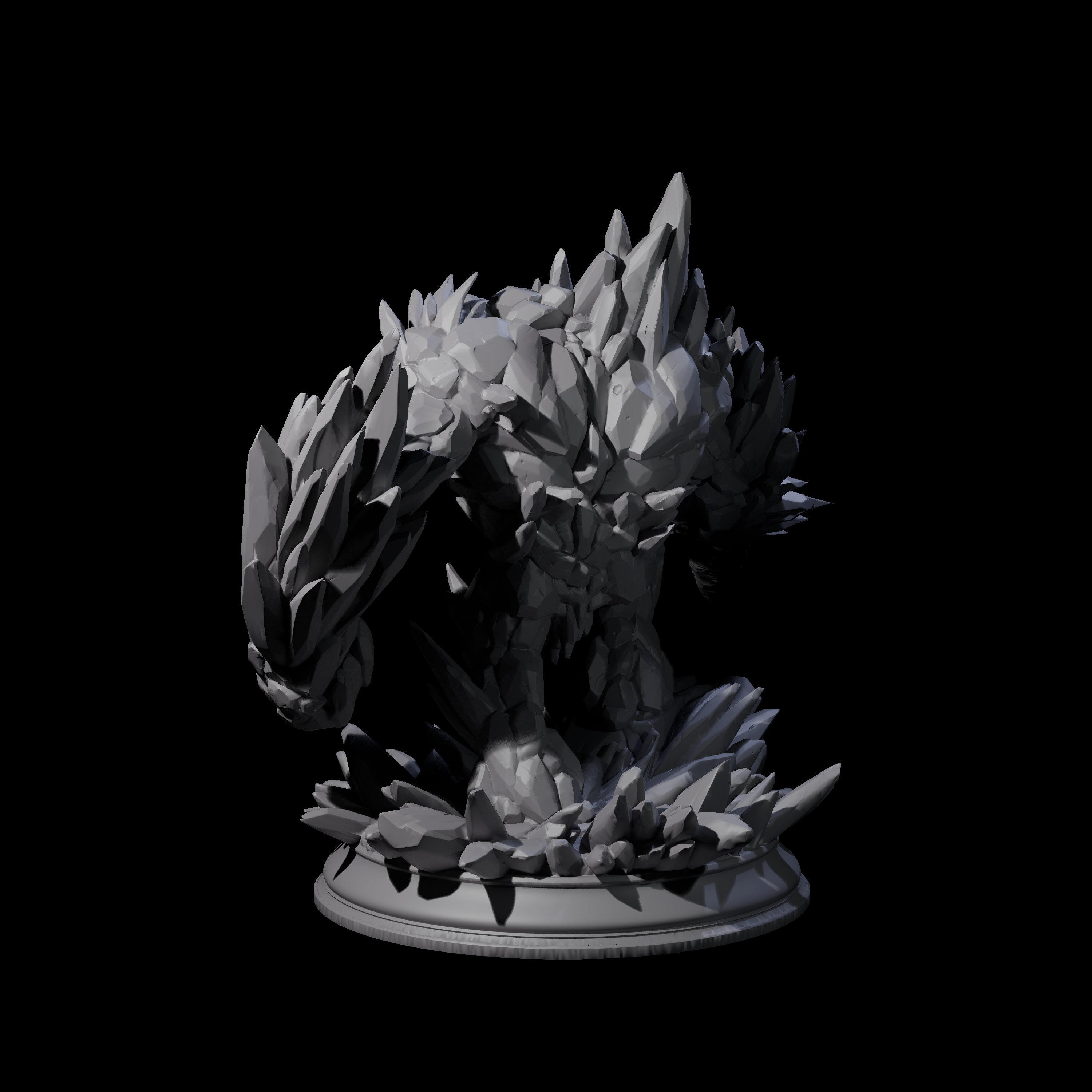 Hulking Ice Elemental Golem Miniature for Dungeons and Dragons, Pathfinder or other TTRPGs