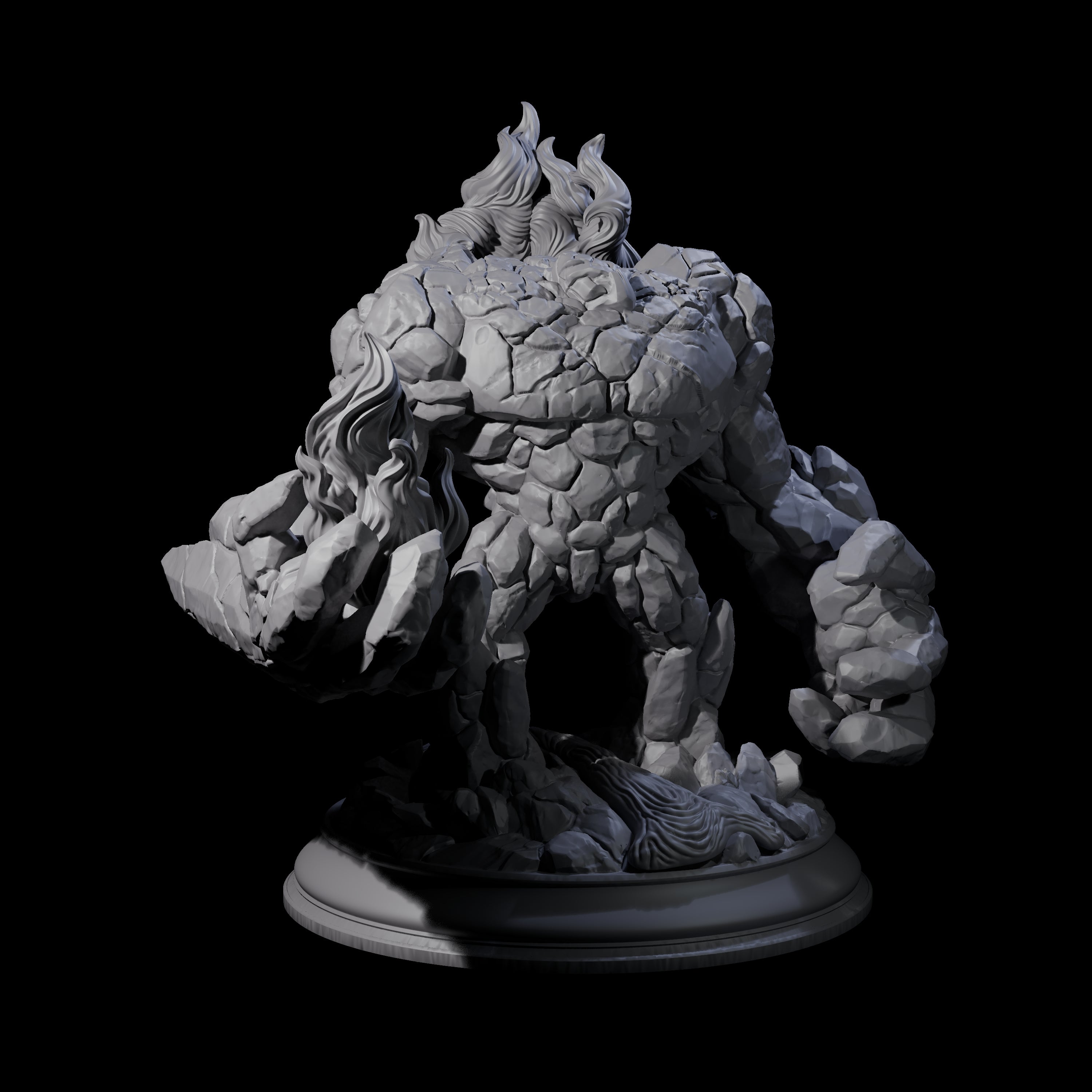 Hulking Lava Elemental Golem Miniature for Dungeons and Dragons, Pathfinder or other TTRPGs