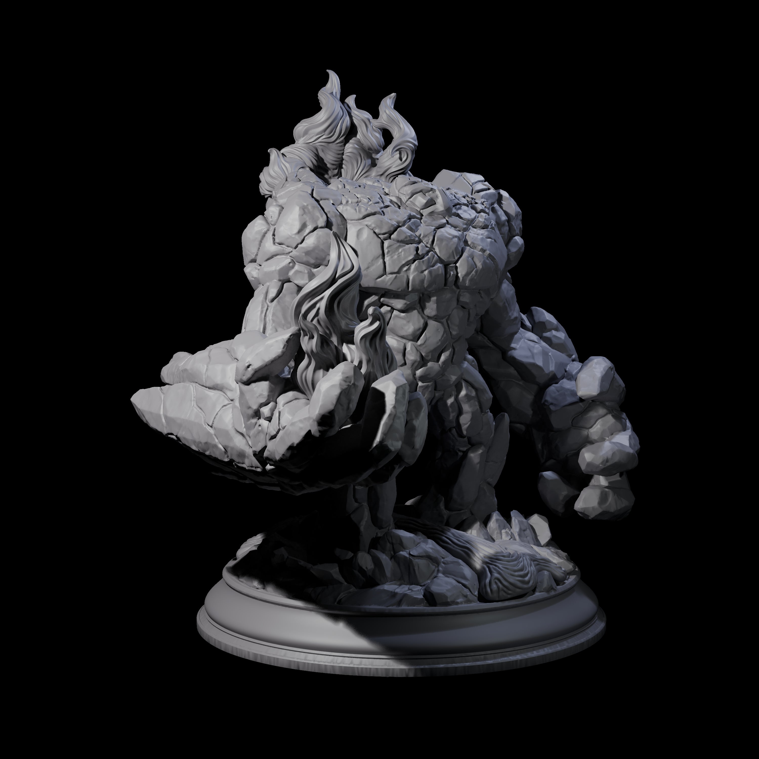 Hulking Lava Elemental Golem Miniature for Dungeons and Dragons, Pathfinder or other TTRPGs