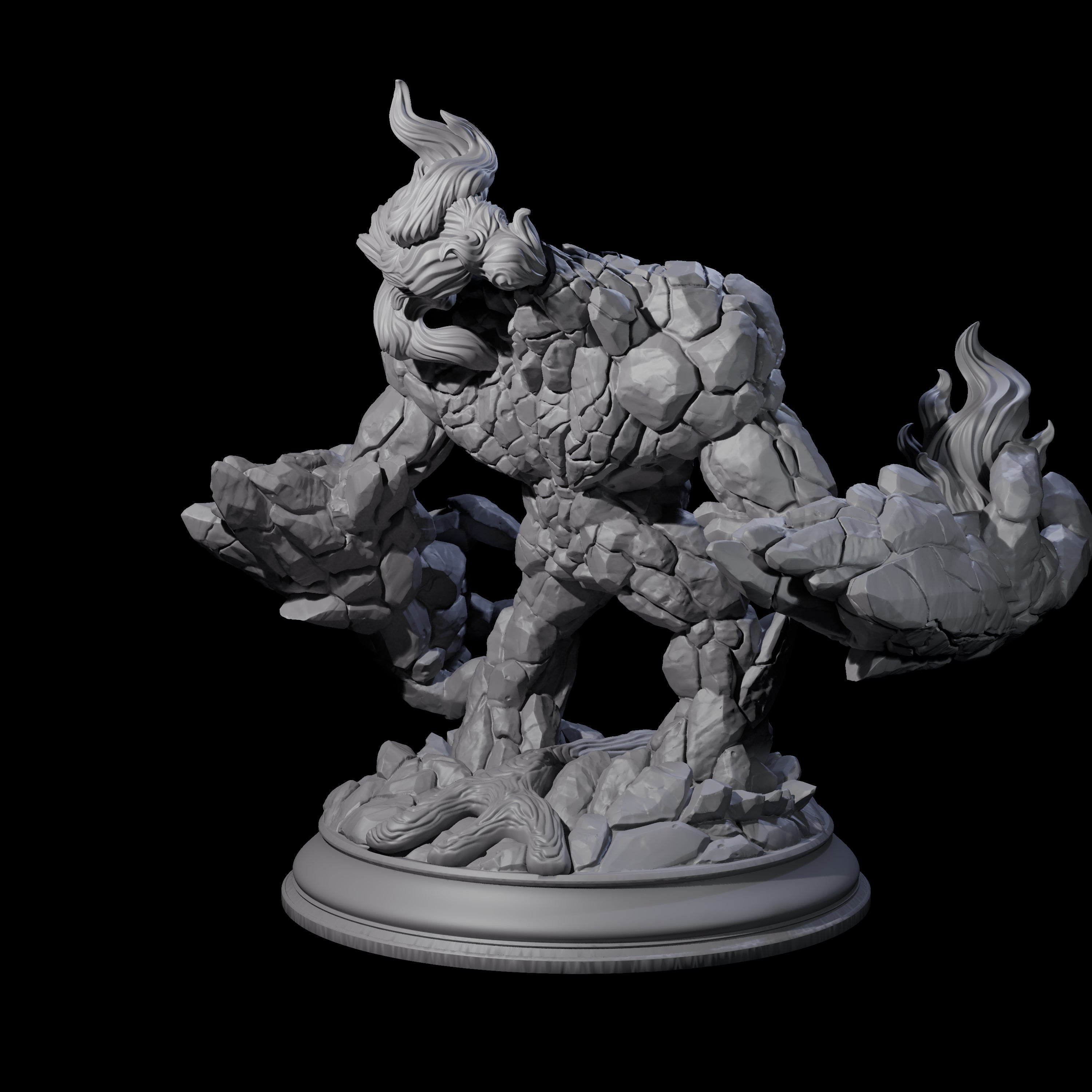 Hulking Lava Elemental Golem Miniature for Dungeons and Dragons, Pathfinder or other TTRPGs