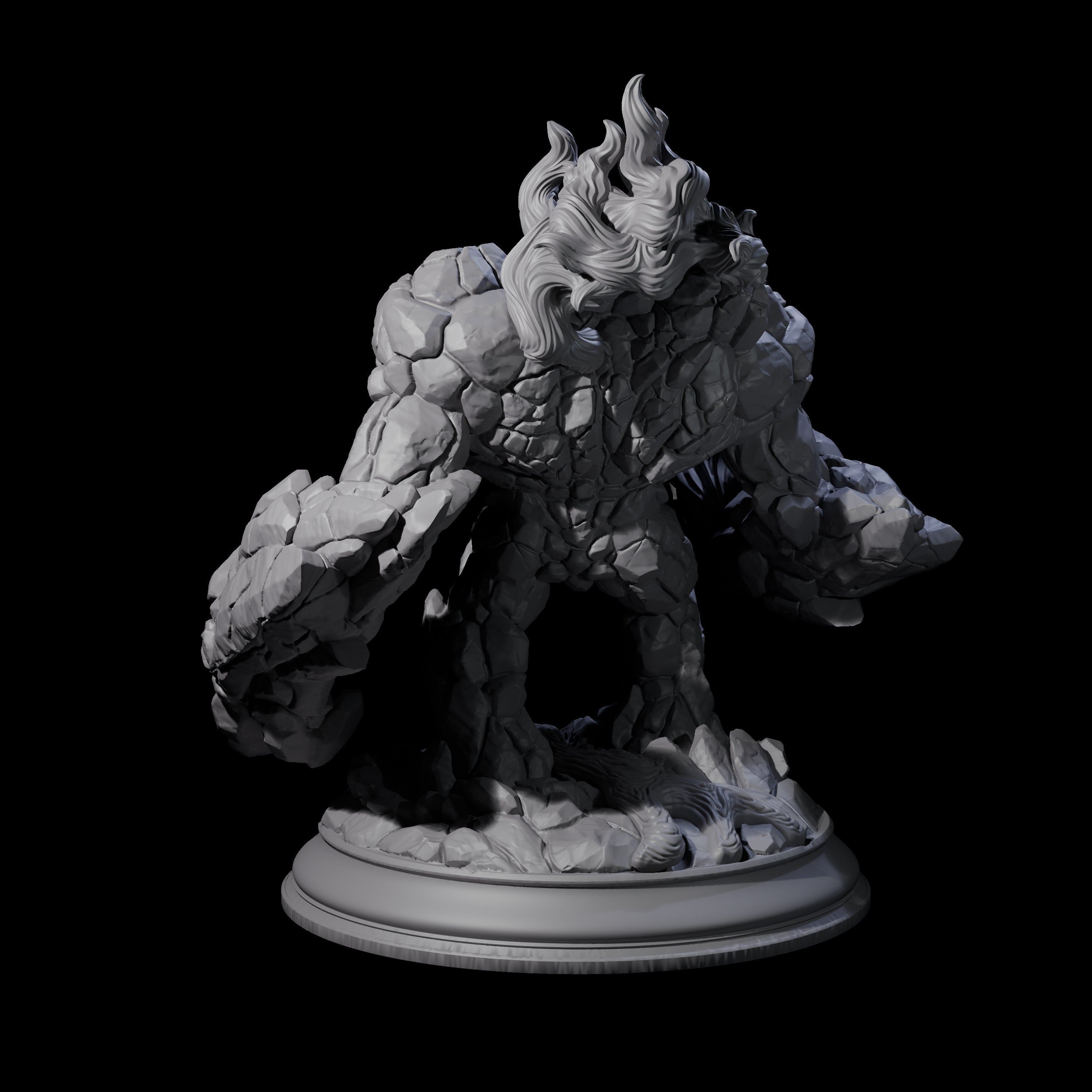 Hulking Lava Elemental Golem Miniature for Dungeons and Dragons, Pathfinder or other TTRPGs