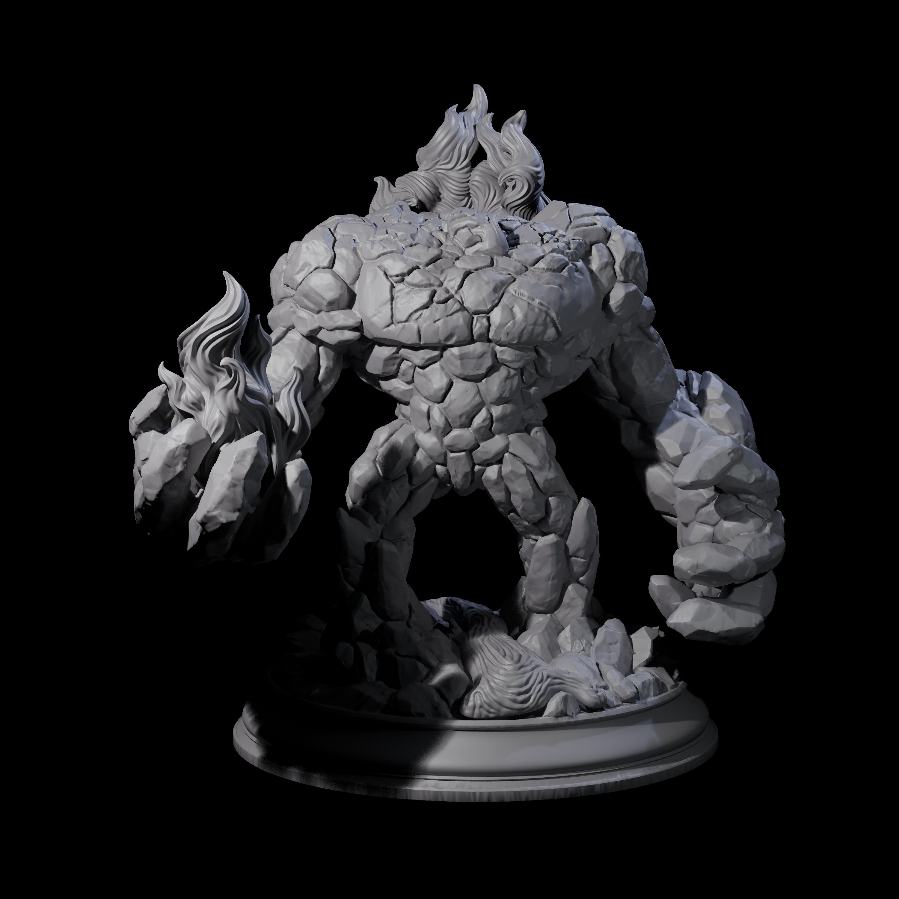 Hulking Lava Elemental Golem Miniature for Dungeons and Dragons, Pathfinder or other TTRPGs