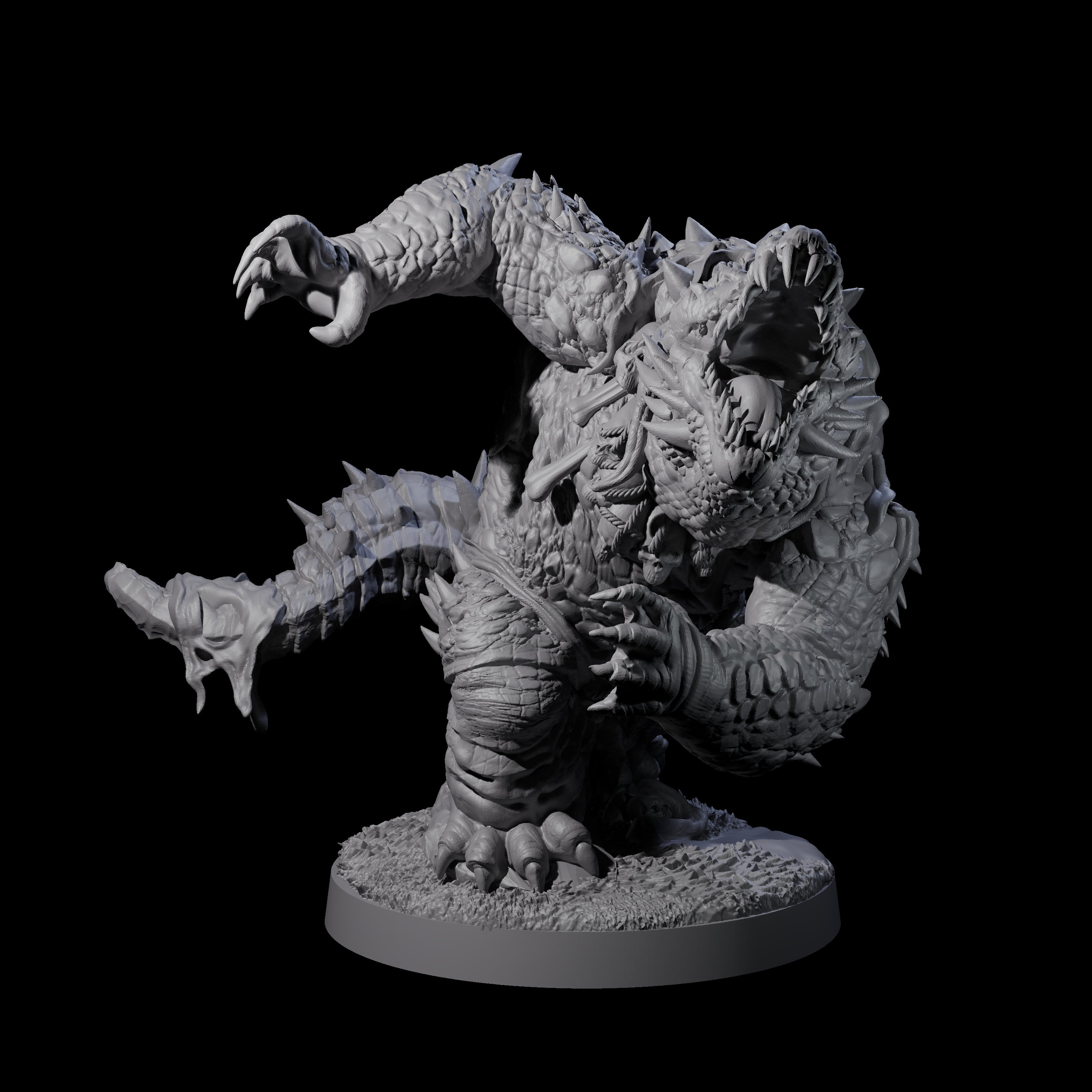 Hulking Lizardfolk Brute B Miniature for Dungeons and Dragons, Pathfinder or other TTRPGs