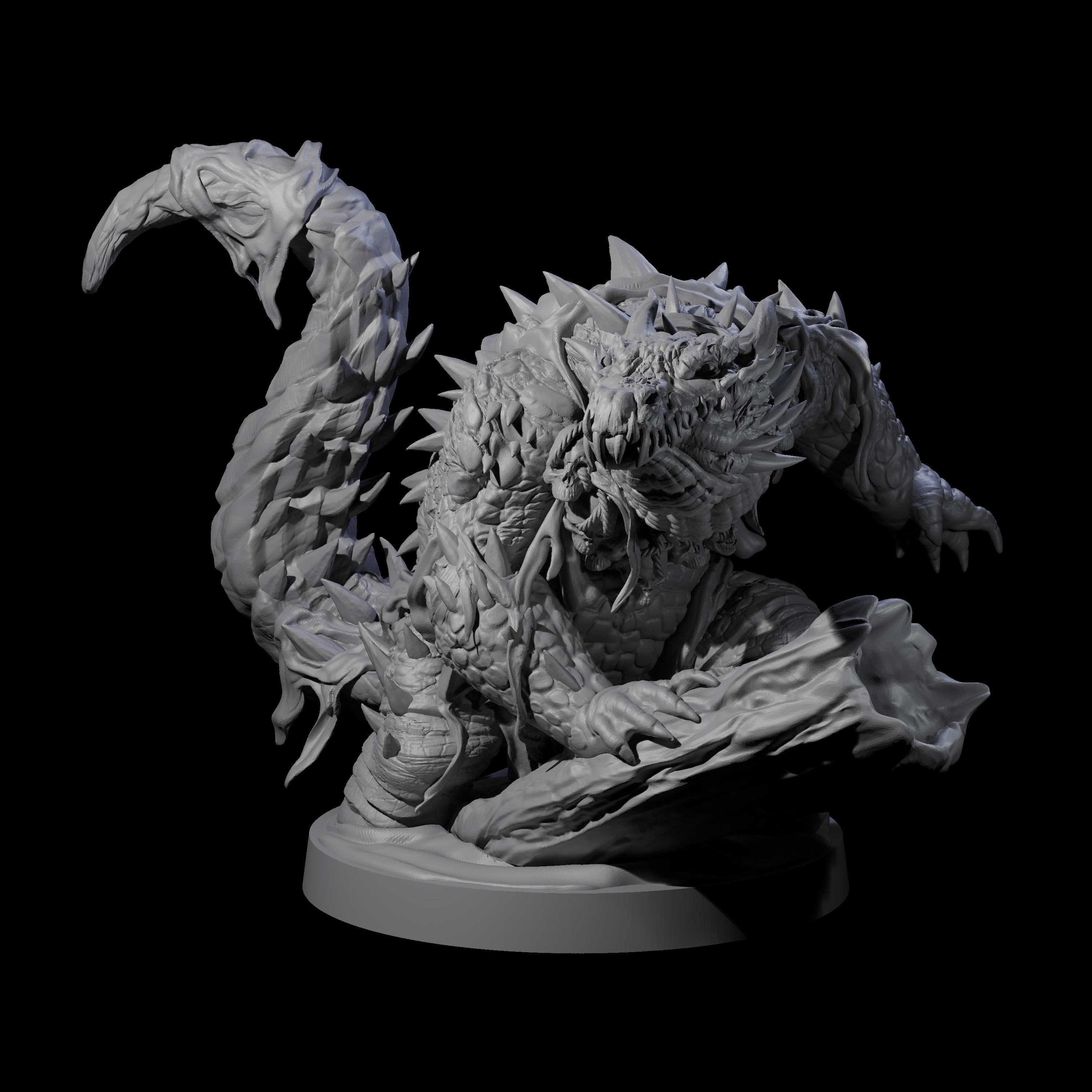Hulking Lizardfolk Brute C Miniature for Dungeons and Dragons, Pathfinder or other TTRPGs
