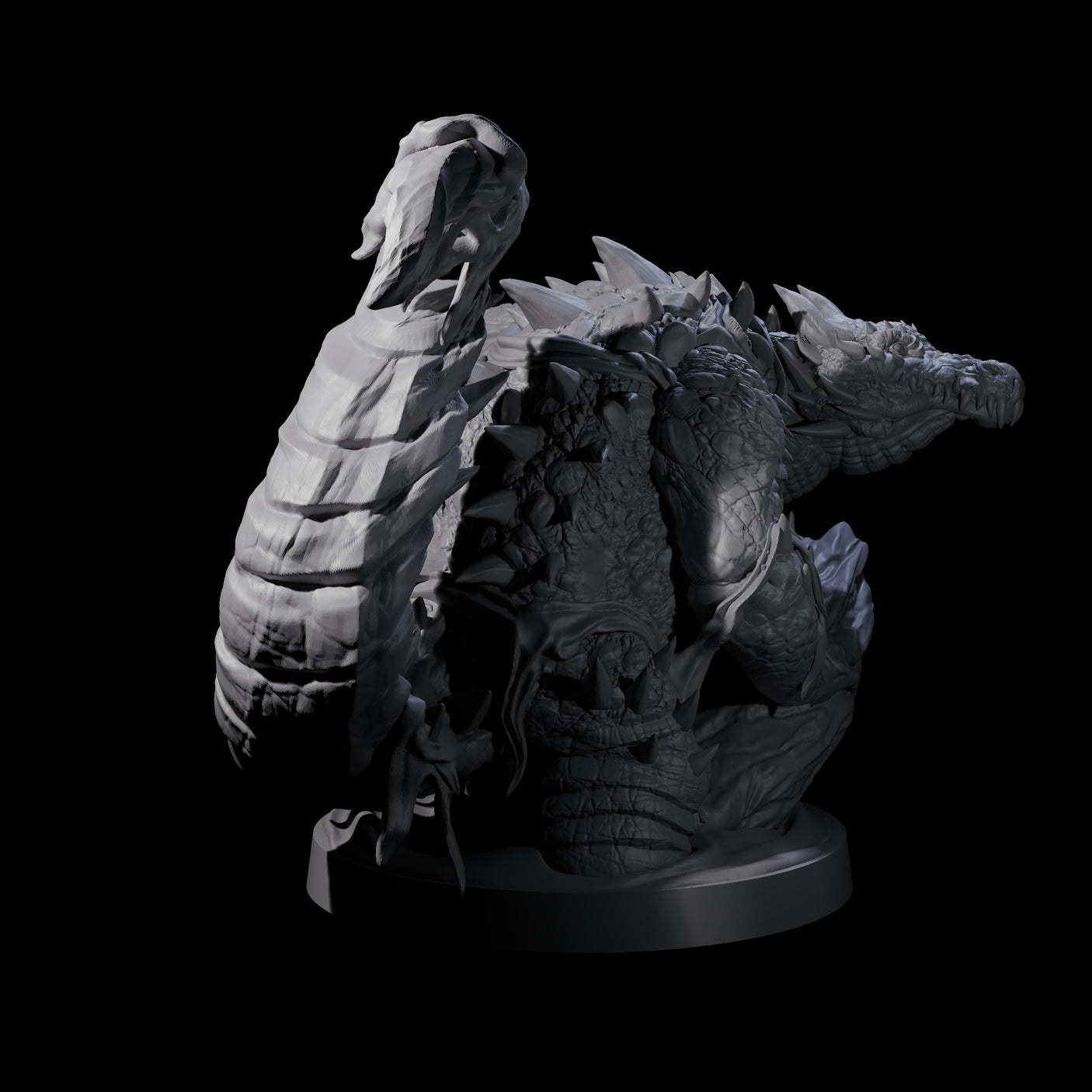Hulking Lizardfolk Brute C Miniature for Dungeons and Dragons, Pathfinder or other TTRPGs