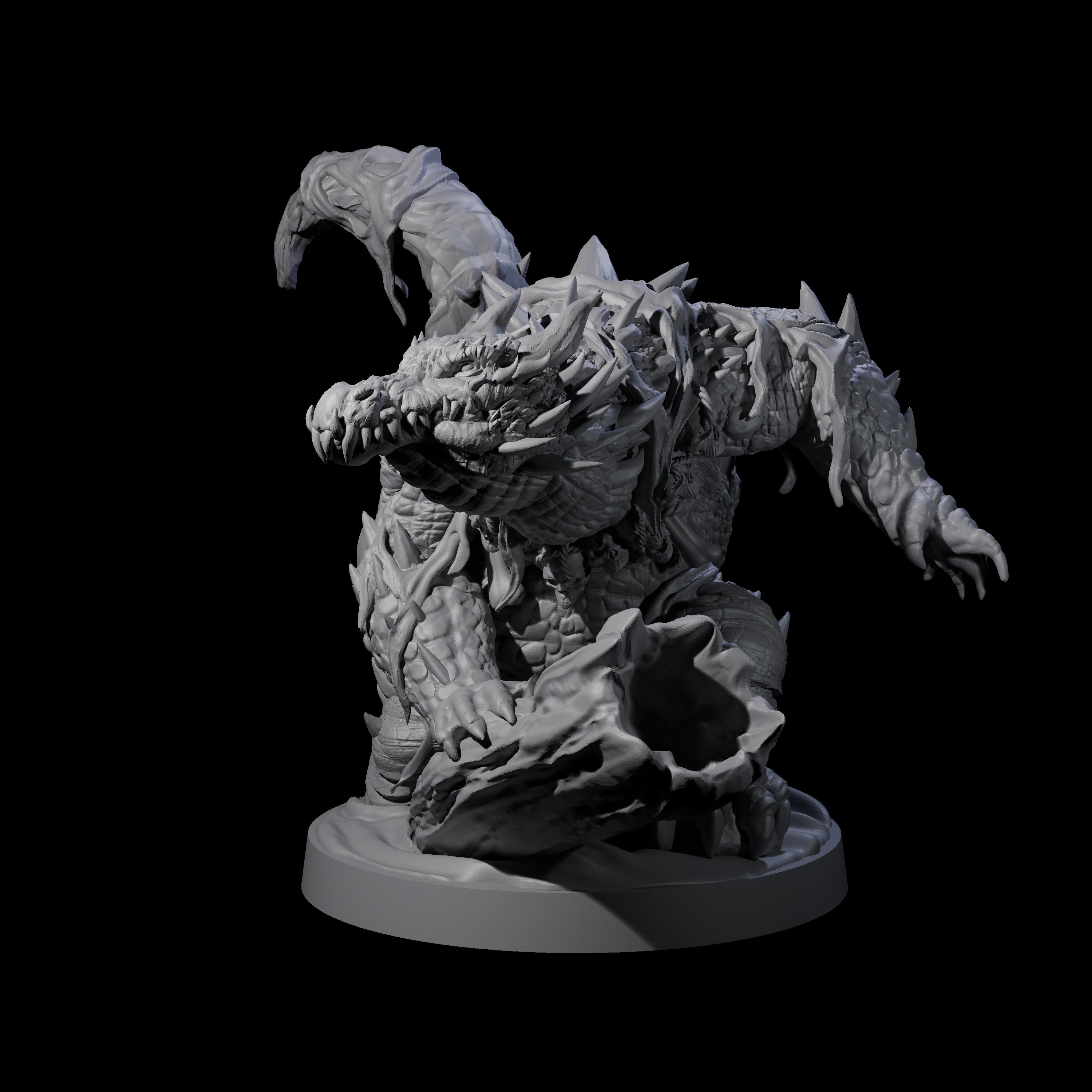 Hulking Lizardfolk Brute C Miniature for Dungeons and Dragons, Pathfinder or other TTRPGs