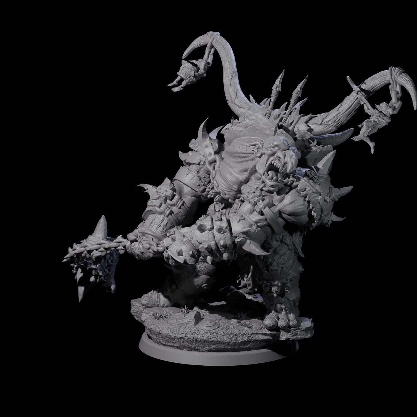 Hulking Ogre Juggernaut A Miniature for Dungeons and Dragons, Pathfinder or other TTRPGs