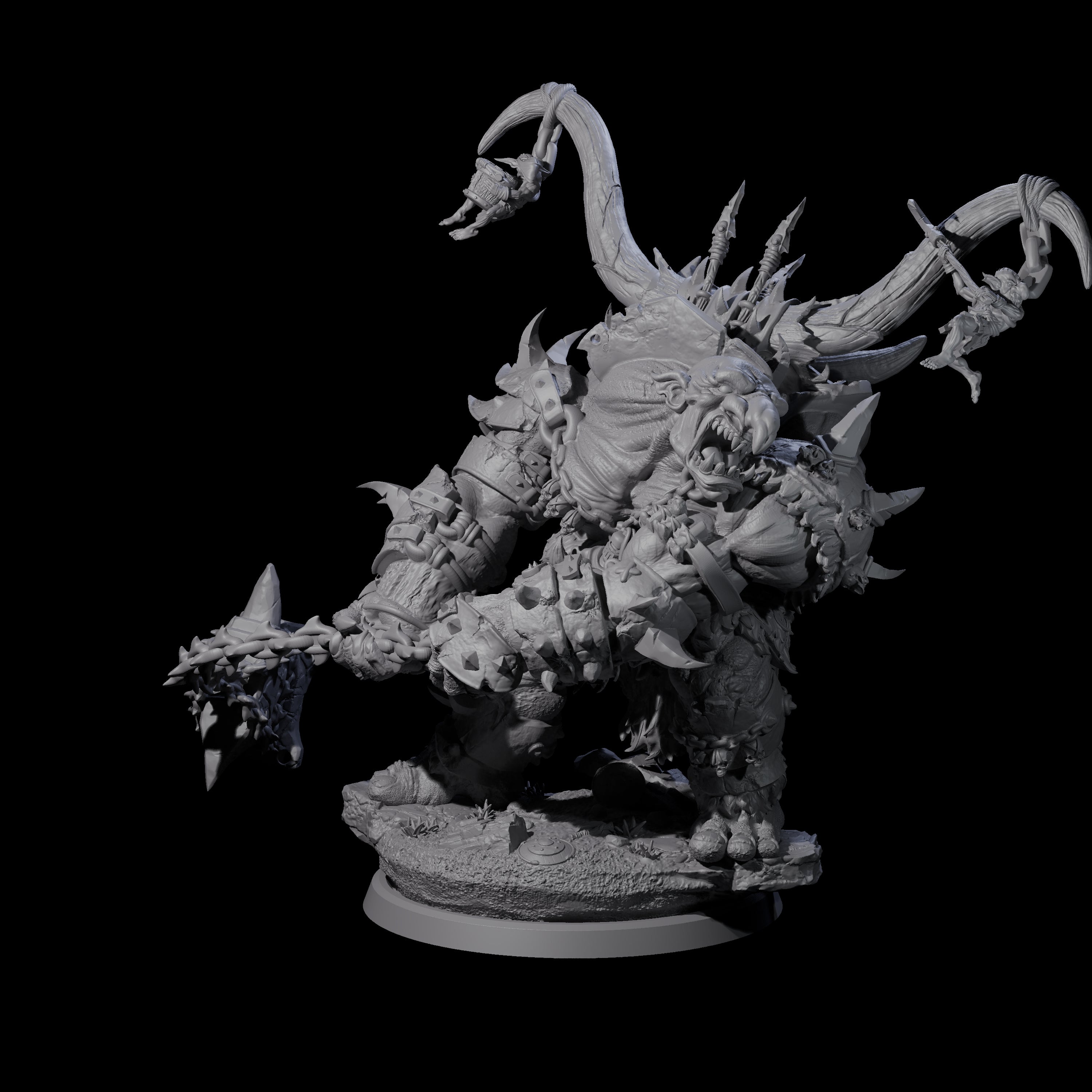 Hulking Ogre Juggernaut A Miniature for Dungeons and Dragons, Pathfinder or other TTRPGs