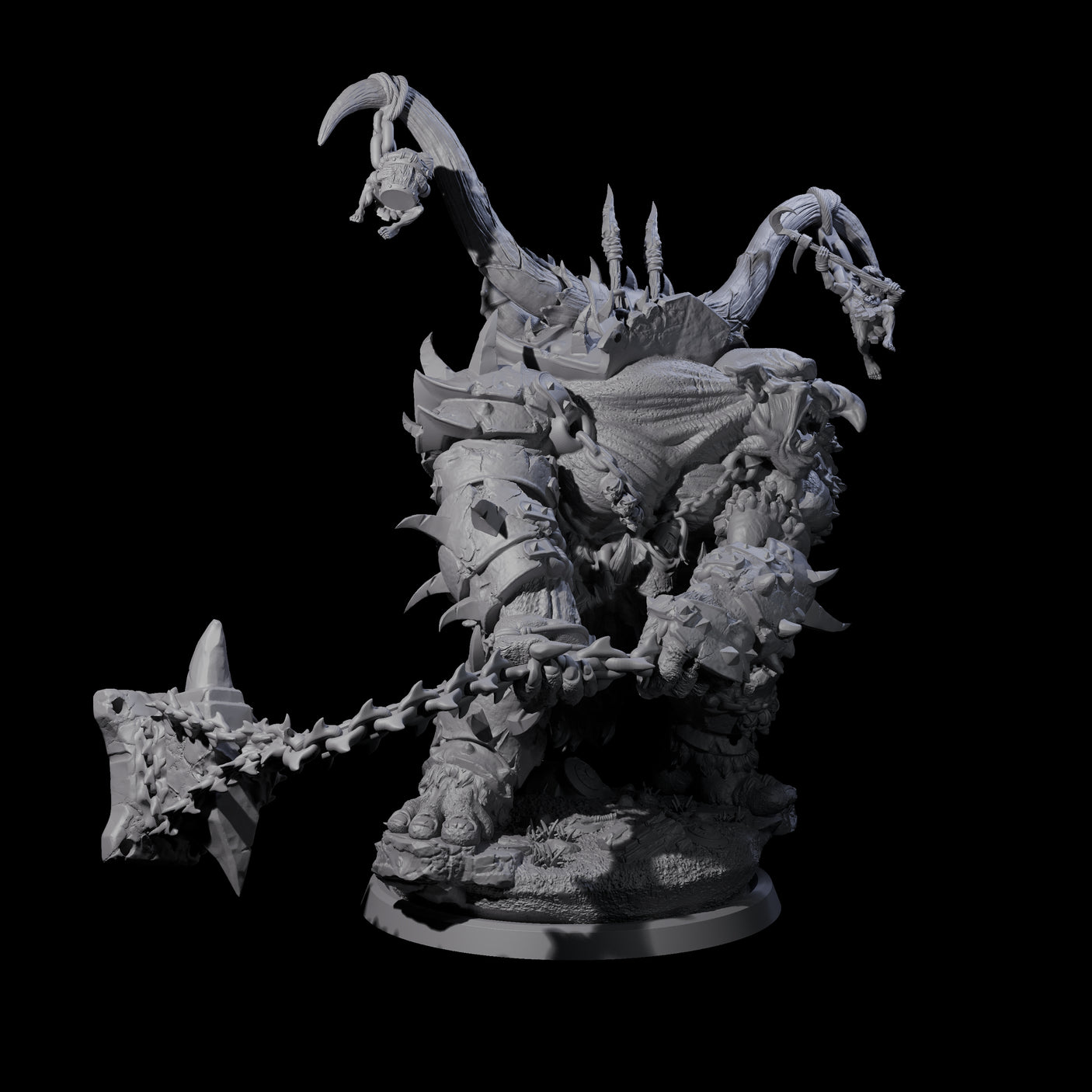 Hulking Ogre Juggernaut A Miniature for Dungeons and Dragons, Pathfinder or other TTRPGs