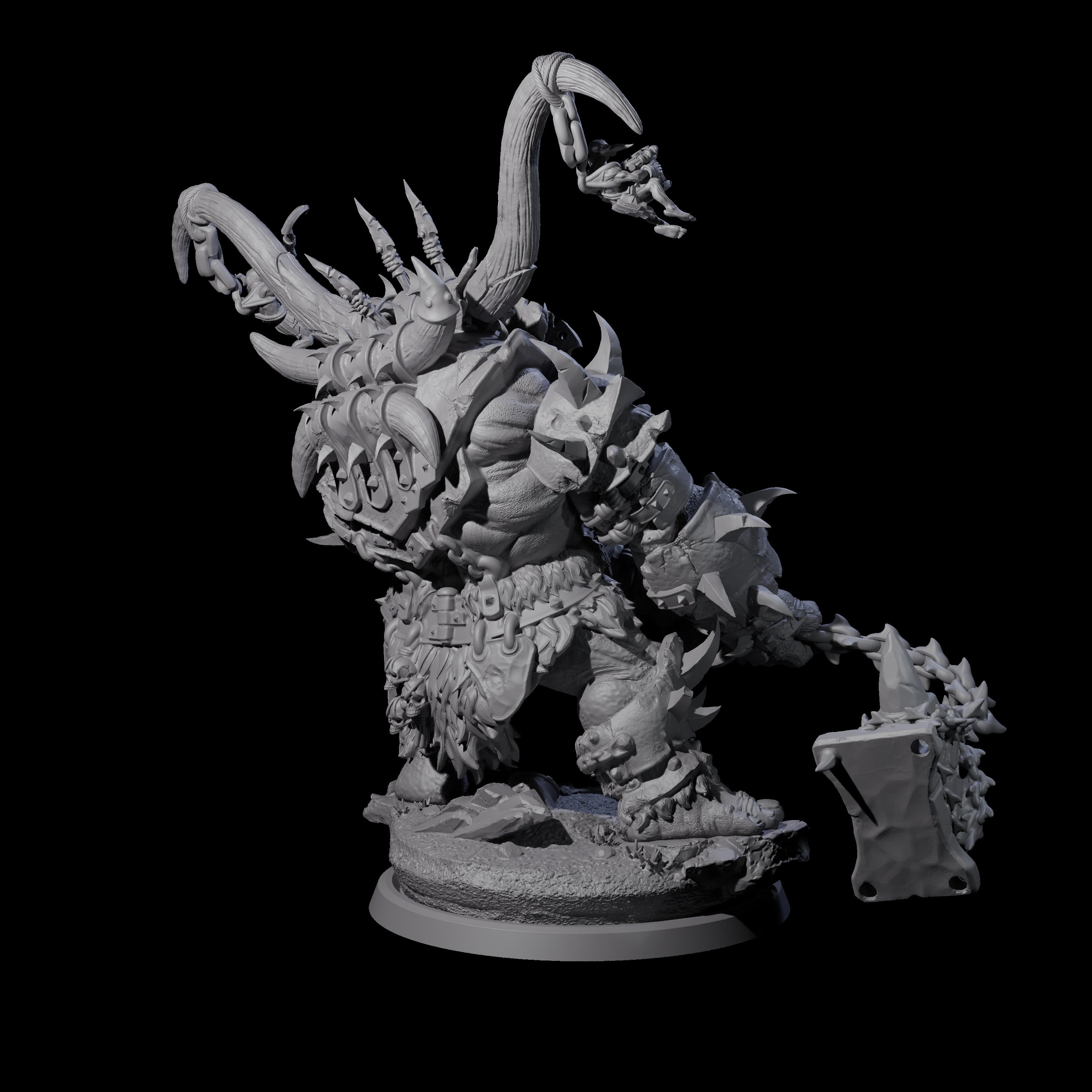 Hulking Ogre Juggernaut A Miniature for Dungeons and Dragons, Pathfinder or other TTRPGs