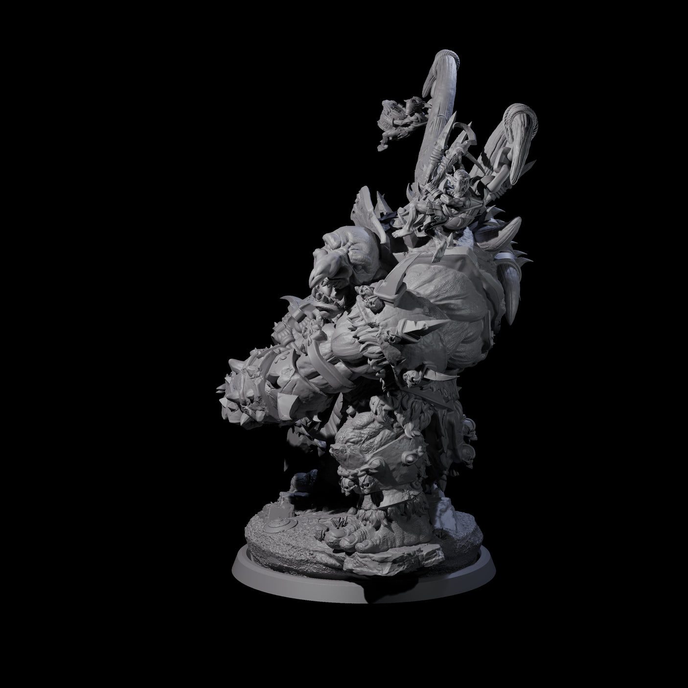 Hulking Ogre Juggernaut A Miniature for Dungeons and Dragons, Pathfinder or other TTRPGs
