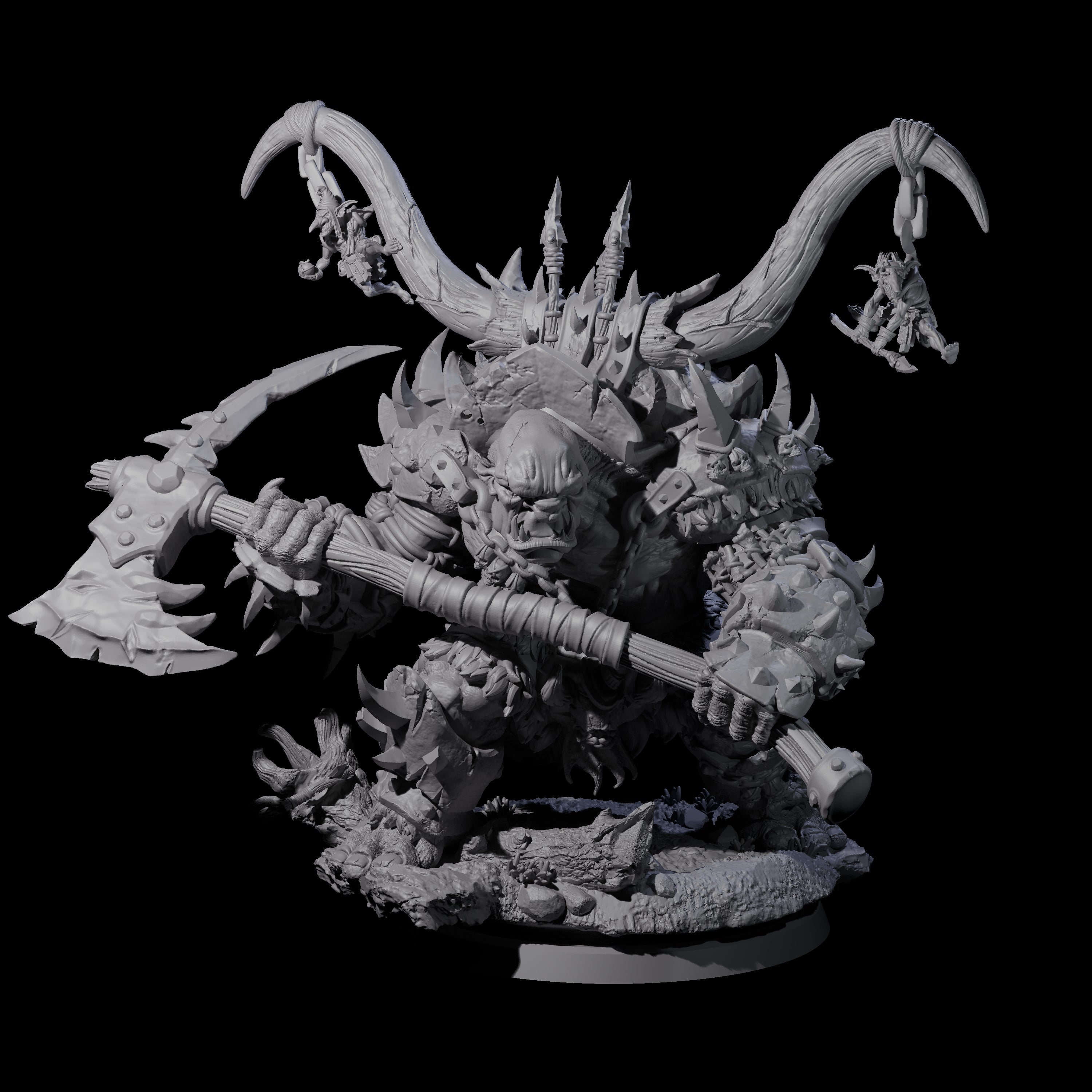 Hulking Ogre Juggernaut B Miniature for Dungeons and Dragons, Pathfinder or other TTRPGs