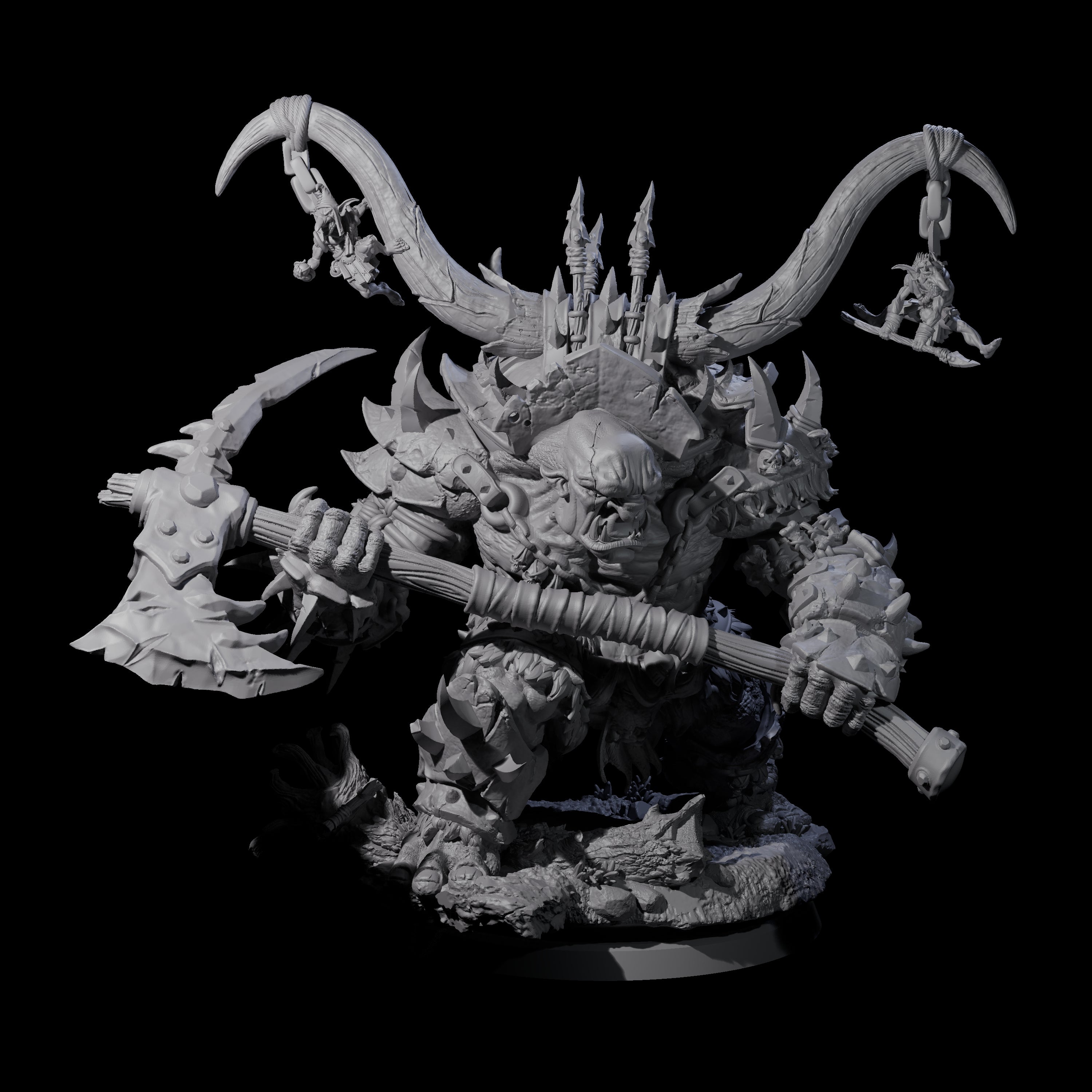 Hulking Ogre Juggernaut B Miniature for Dungeons and Dragons, Pathfinder or other TTRPGs